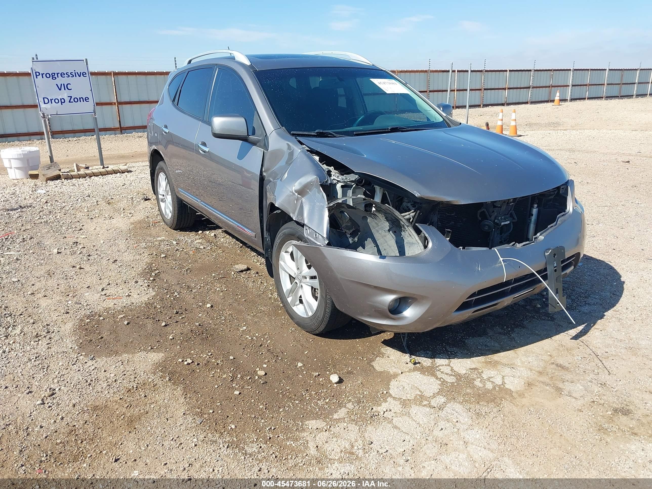 2013 Nissan Rogue Sv Gray vin: JN8AS5MT7DW540078