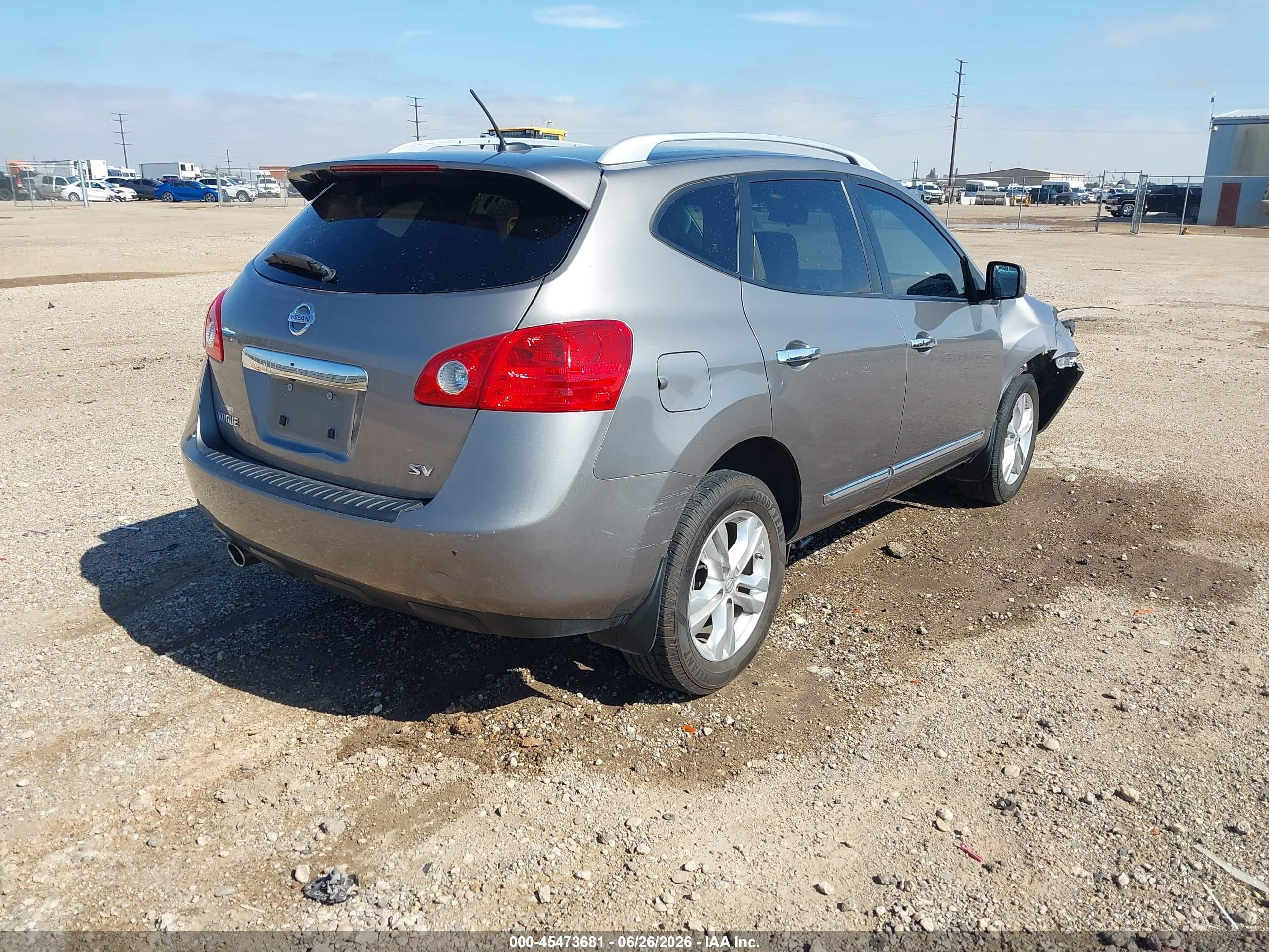 2013 Nissan Rogue Sv Gray vin: JN8AS5MT7DW540078