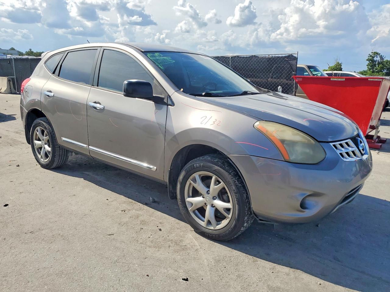 2013 Nissan Rogue S Серый vin: JN8AS5MT7DW541618