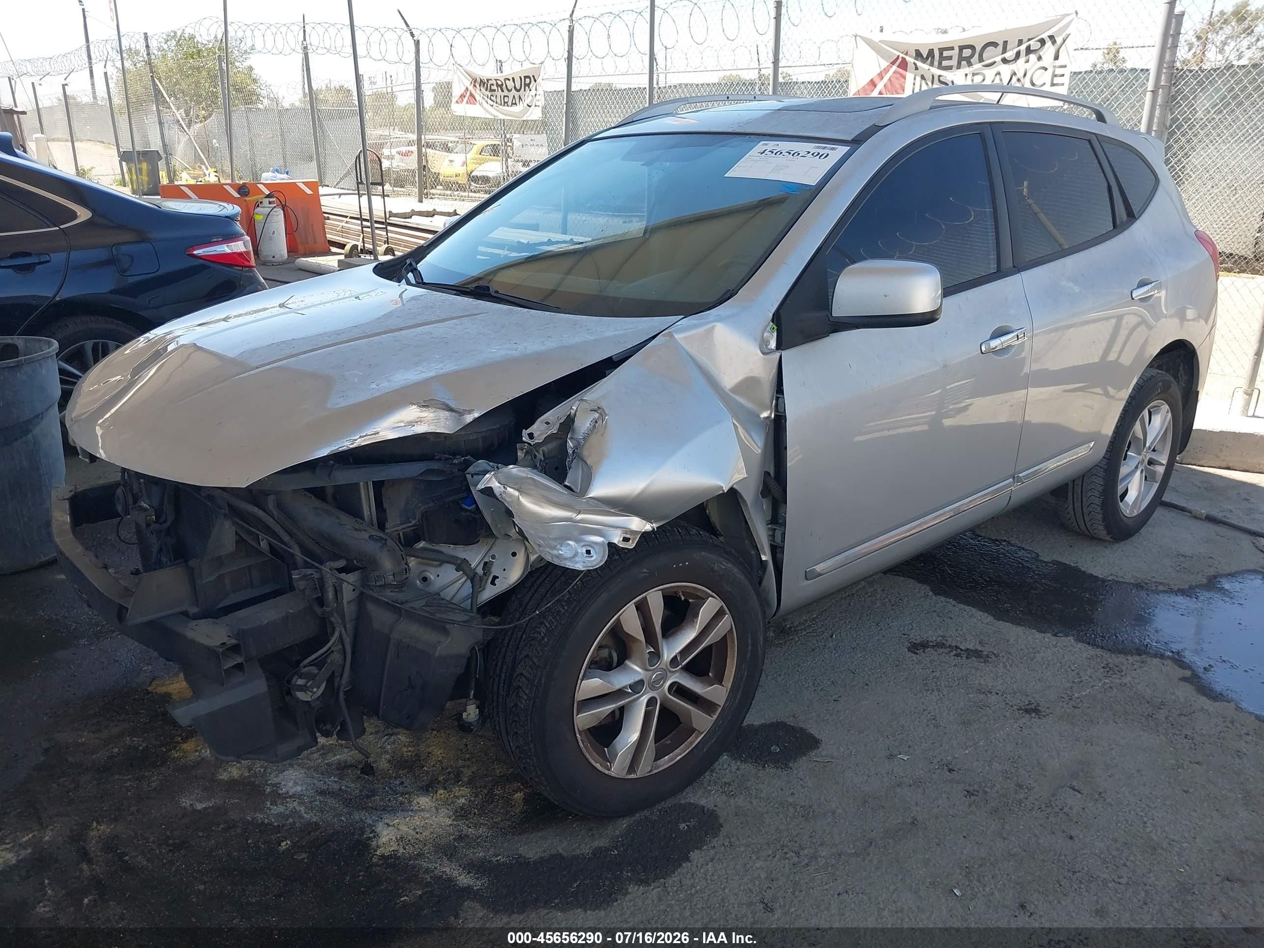2013 Nissan Rogue Sv Gray vin: JN8AS5MT7DW545085