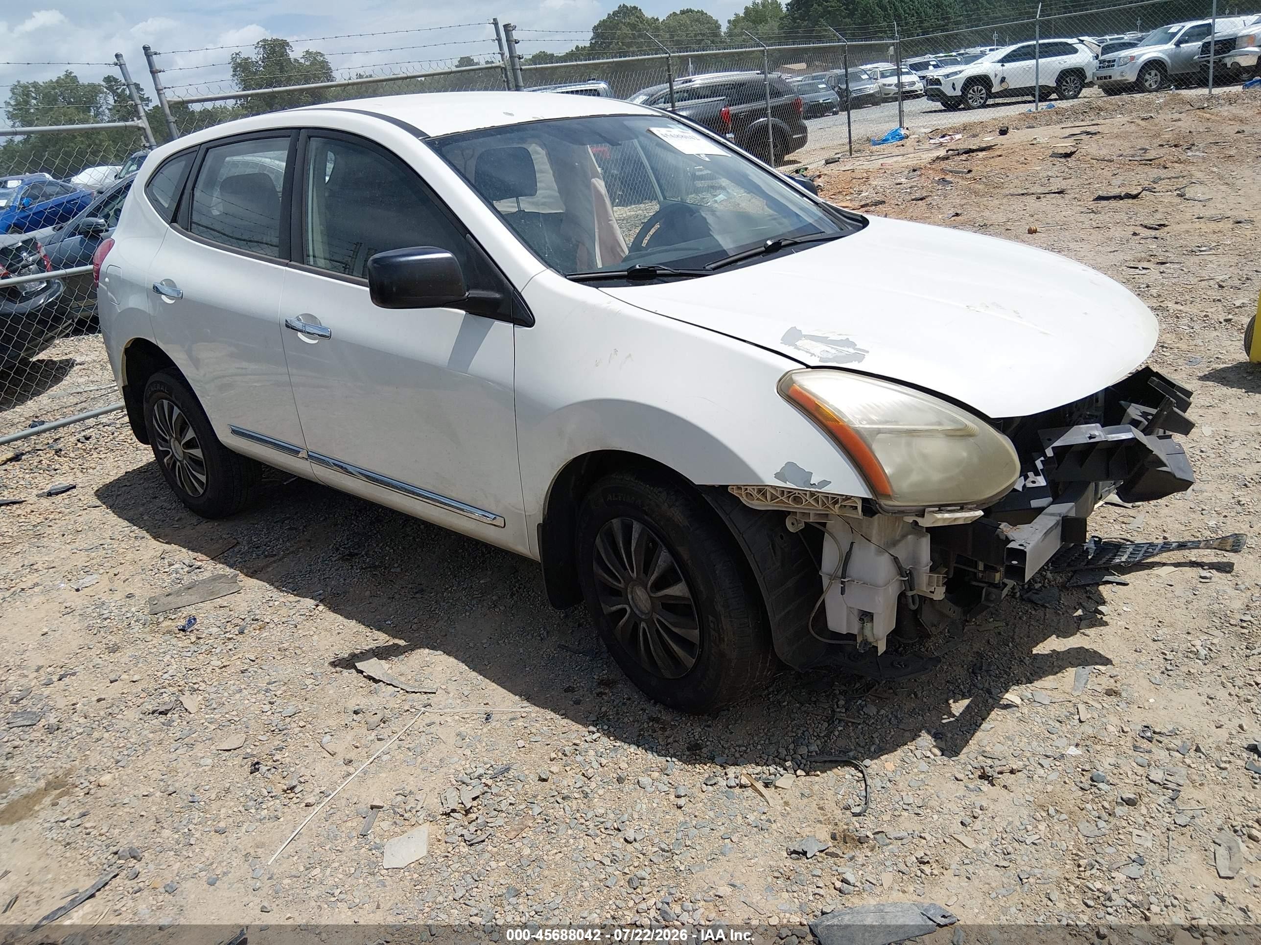 2014 Nissan Rogue Select S White vin: JN8AS5MT7EW601902