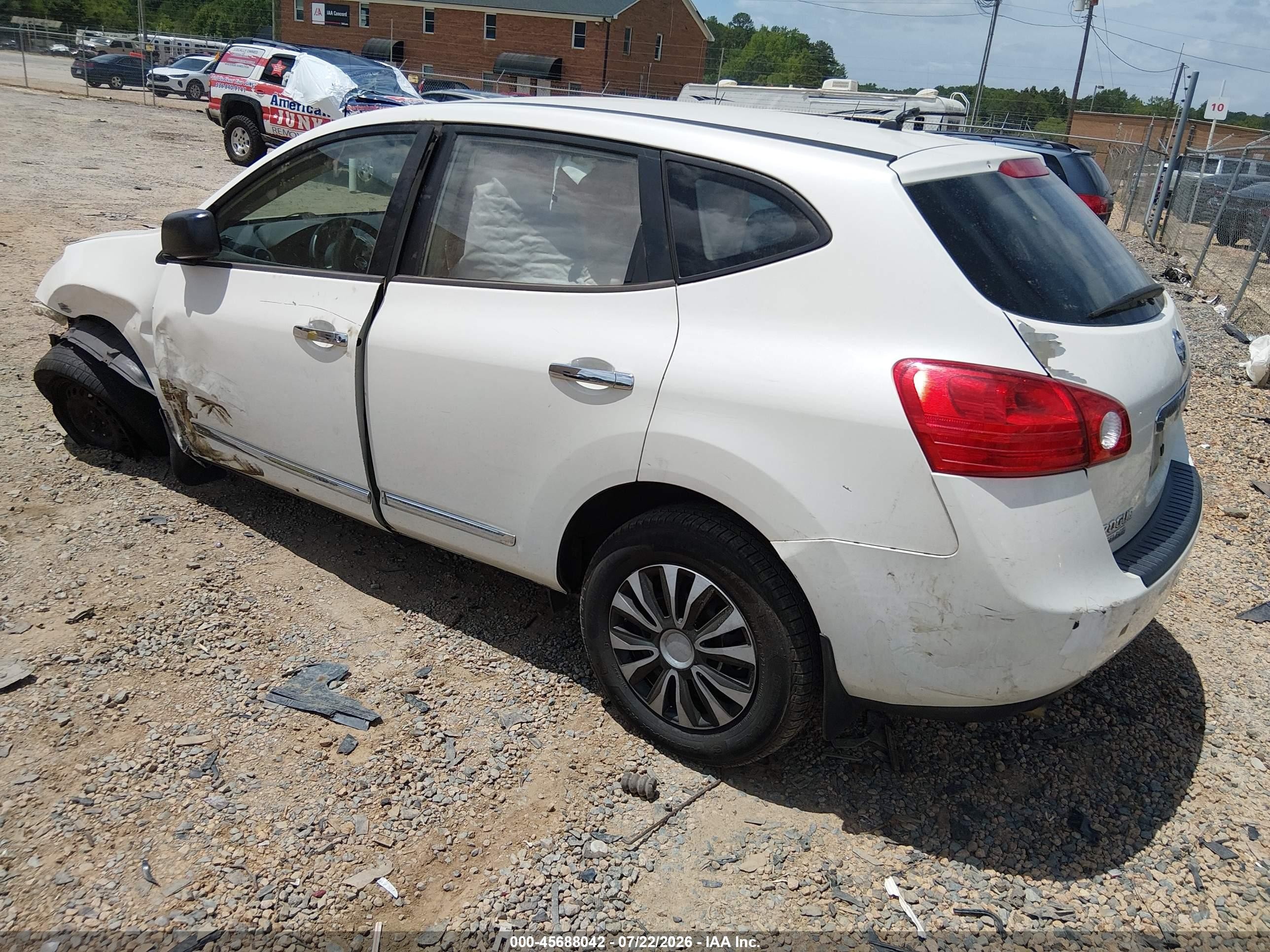 2014 Nissan Rogue Select S Белый vin: JN8AS5MT7EW601902
