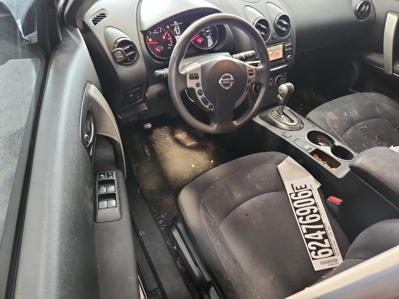 2014 Nissan Rogue Select S Black vin: JN8AS5MT7EW608400 Damage: Left Front Seat, Burn Hole, 1/8 To 1/2 Inch