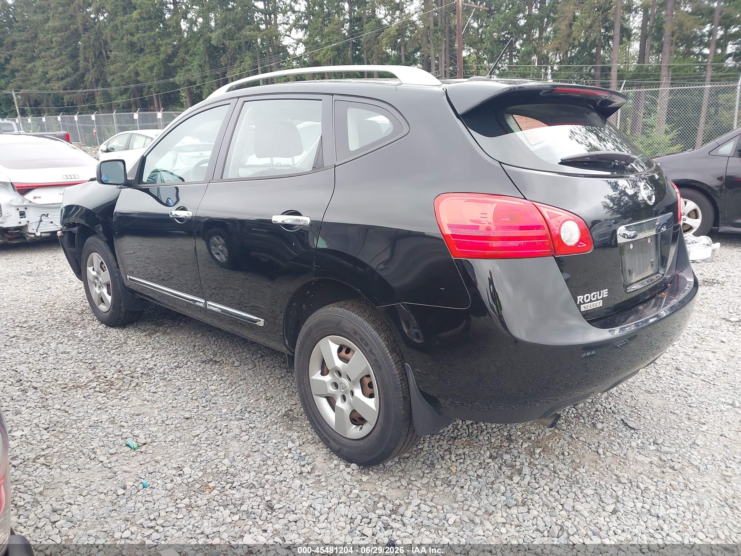 2014 Nissan Rogue Select S Black vin: JN8AS5MT7EW618554