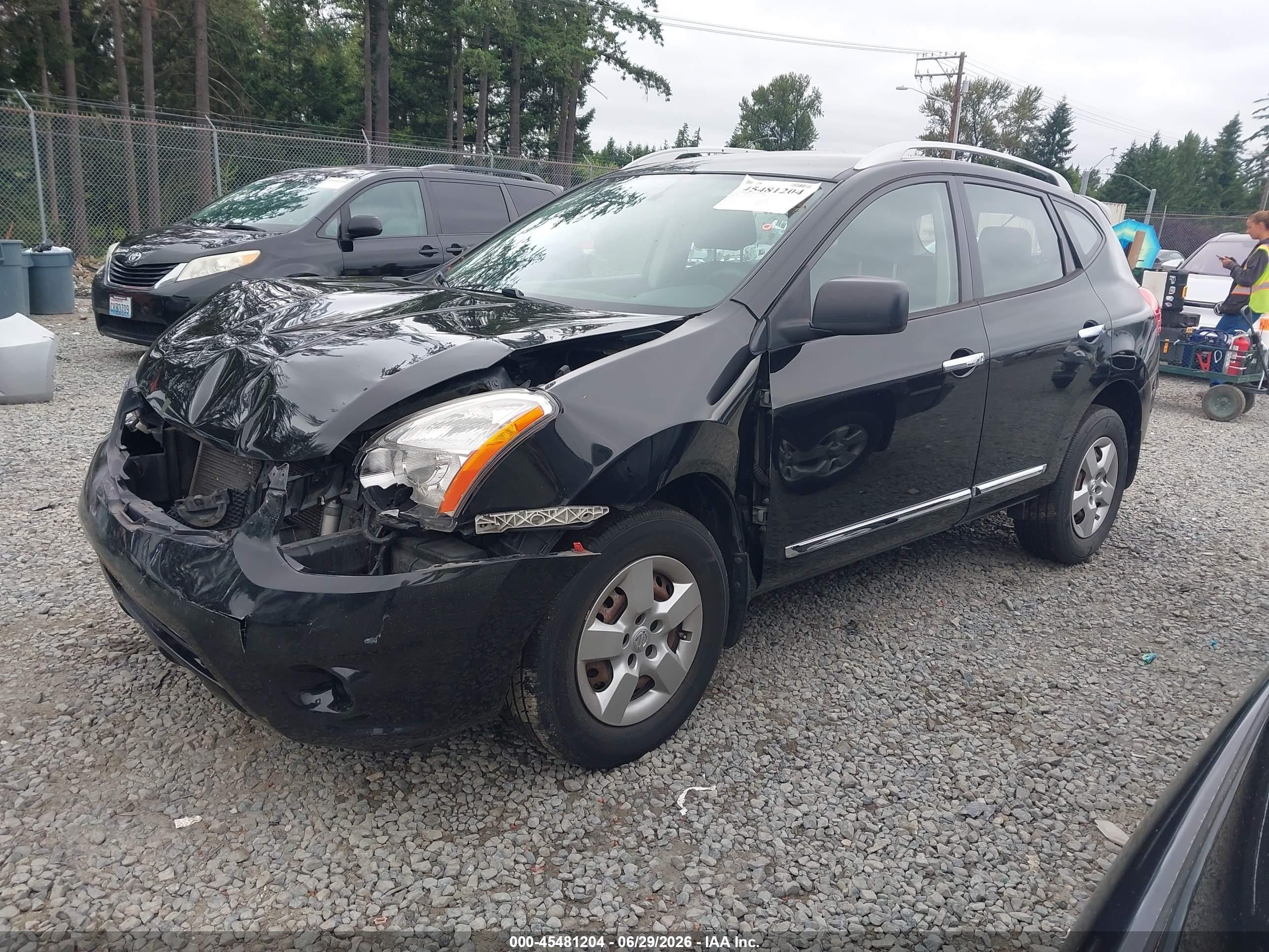 2014 Nissan Rogue Select S Black vin: JN8AS5MT7EW618554