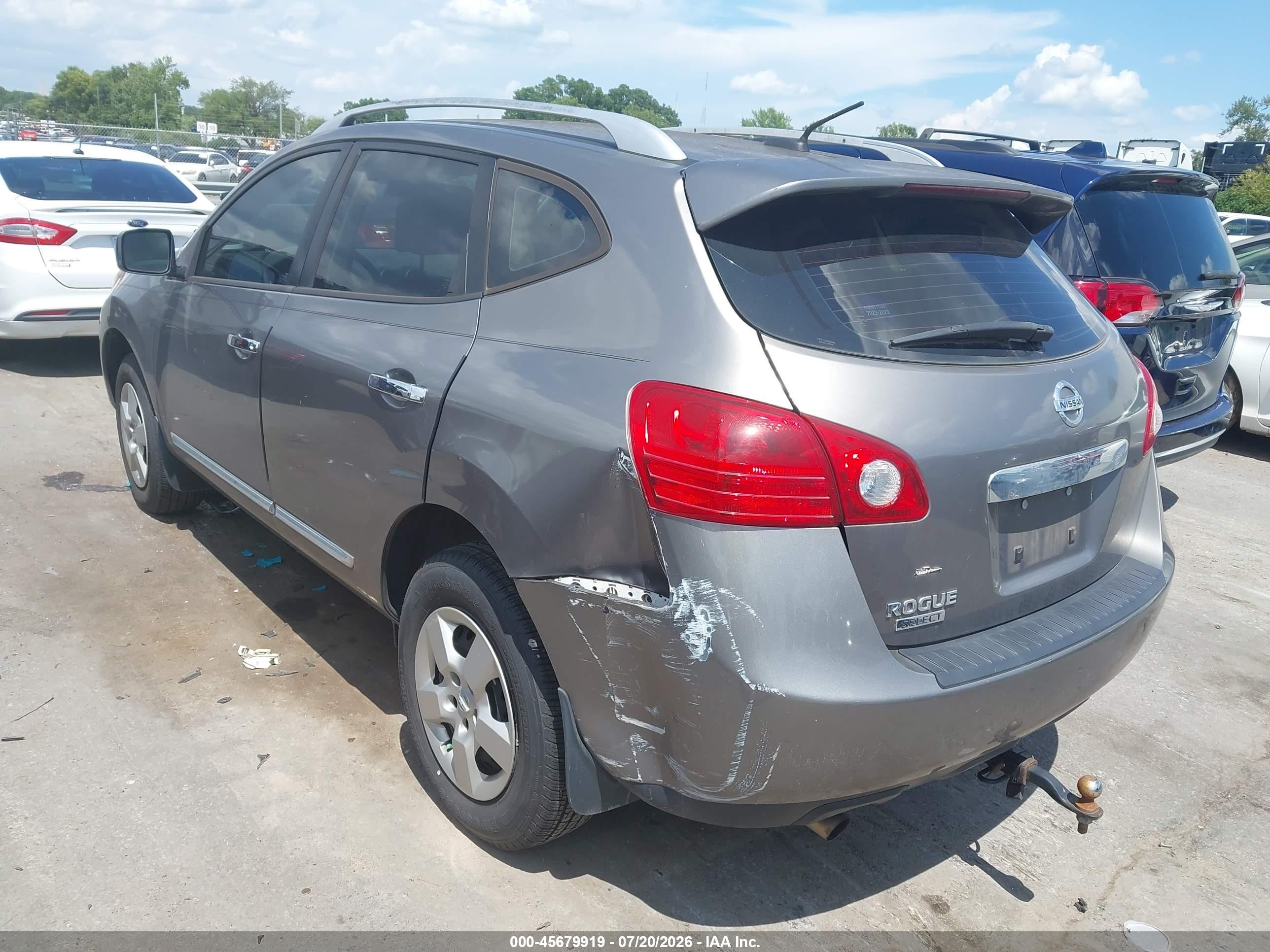 2014 Nissan Rogue Select S Gray vin: JN8AS5MT7EW622149