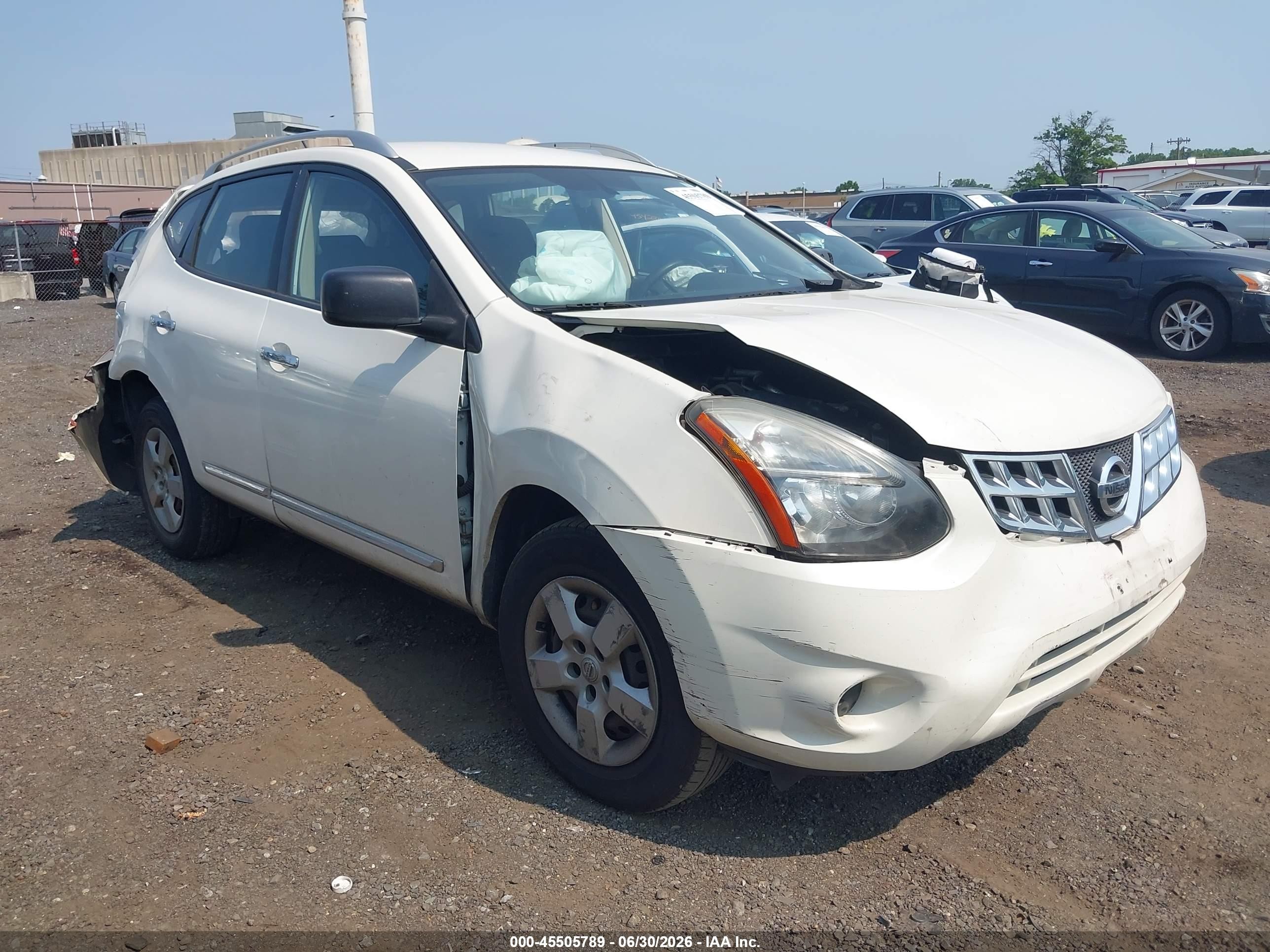 2015 Nissan Rogue Select S White vin: JN8AS5MT7FW156451