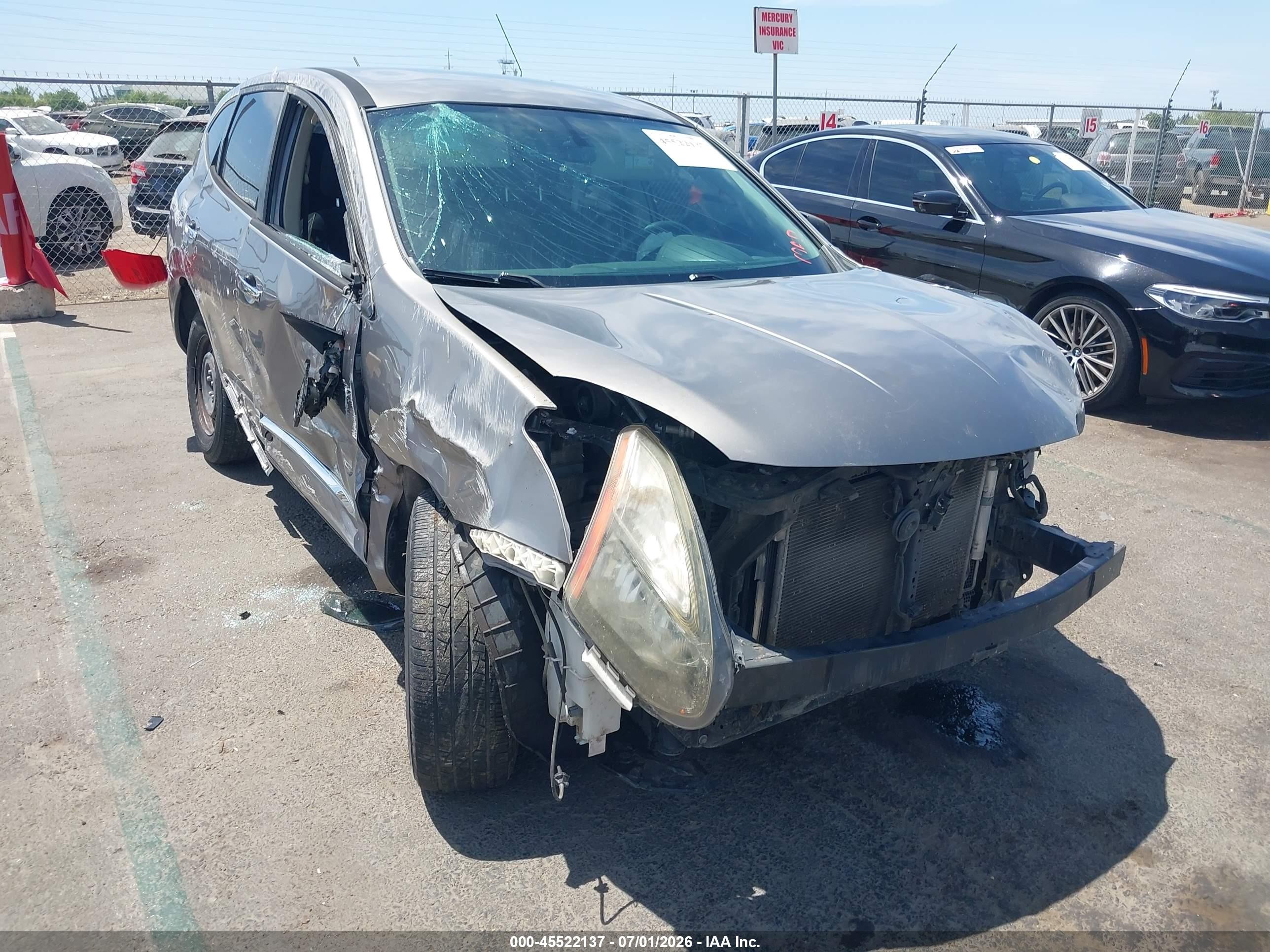 2015 Nissan Rogue Select S Серый vin: JN8AS5MT7FW664693