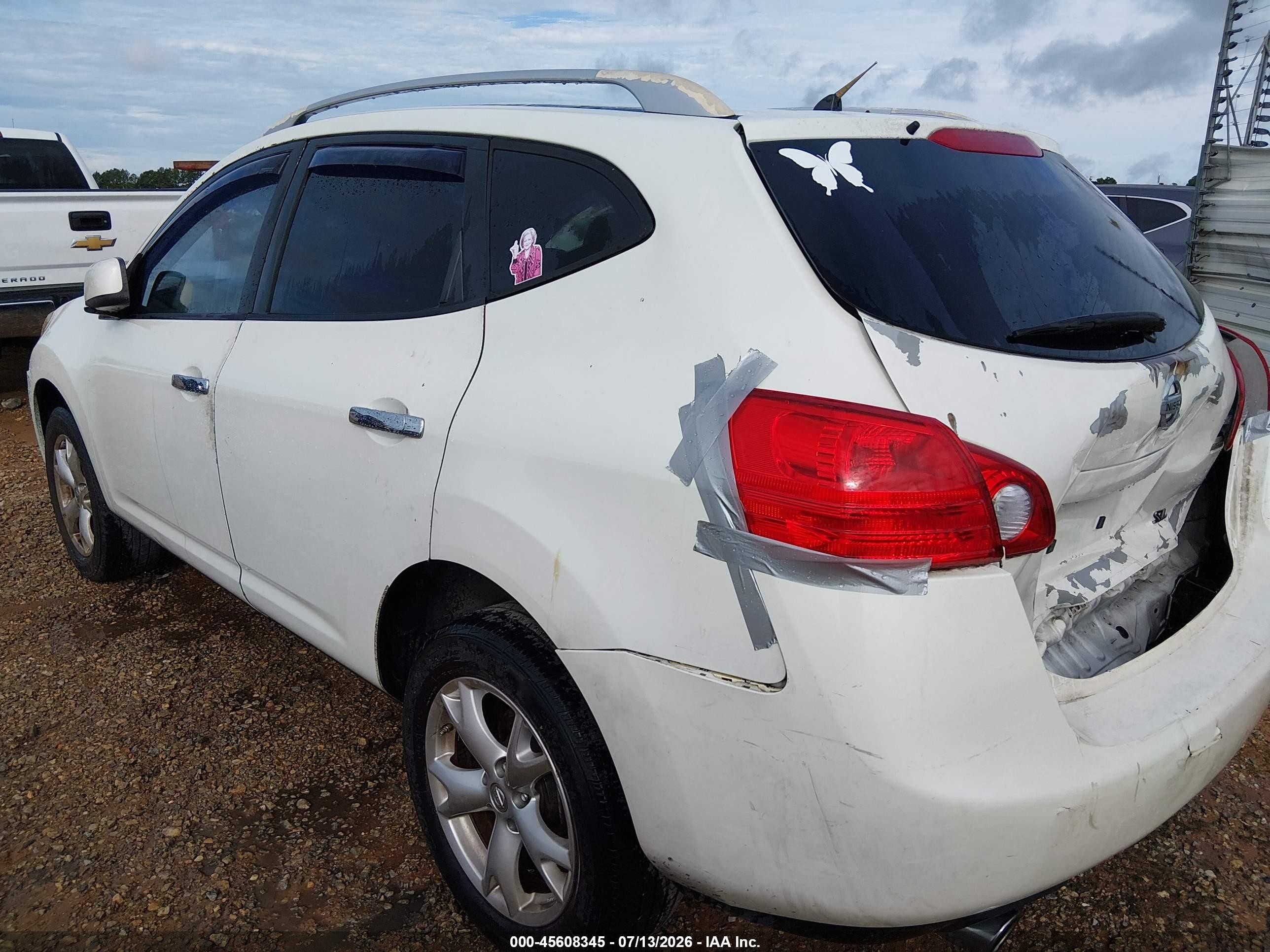 2010 Nissan Rogue Sl White vin: JN8AS5MT8AW024596