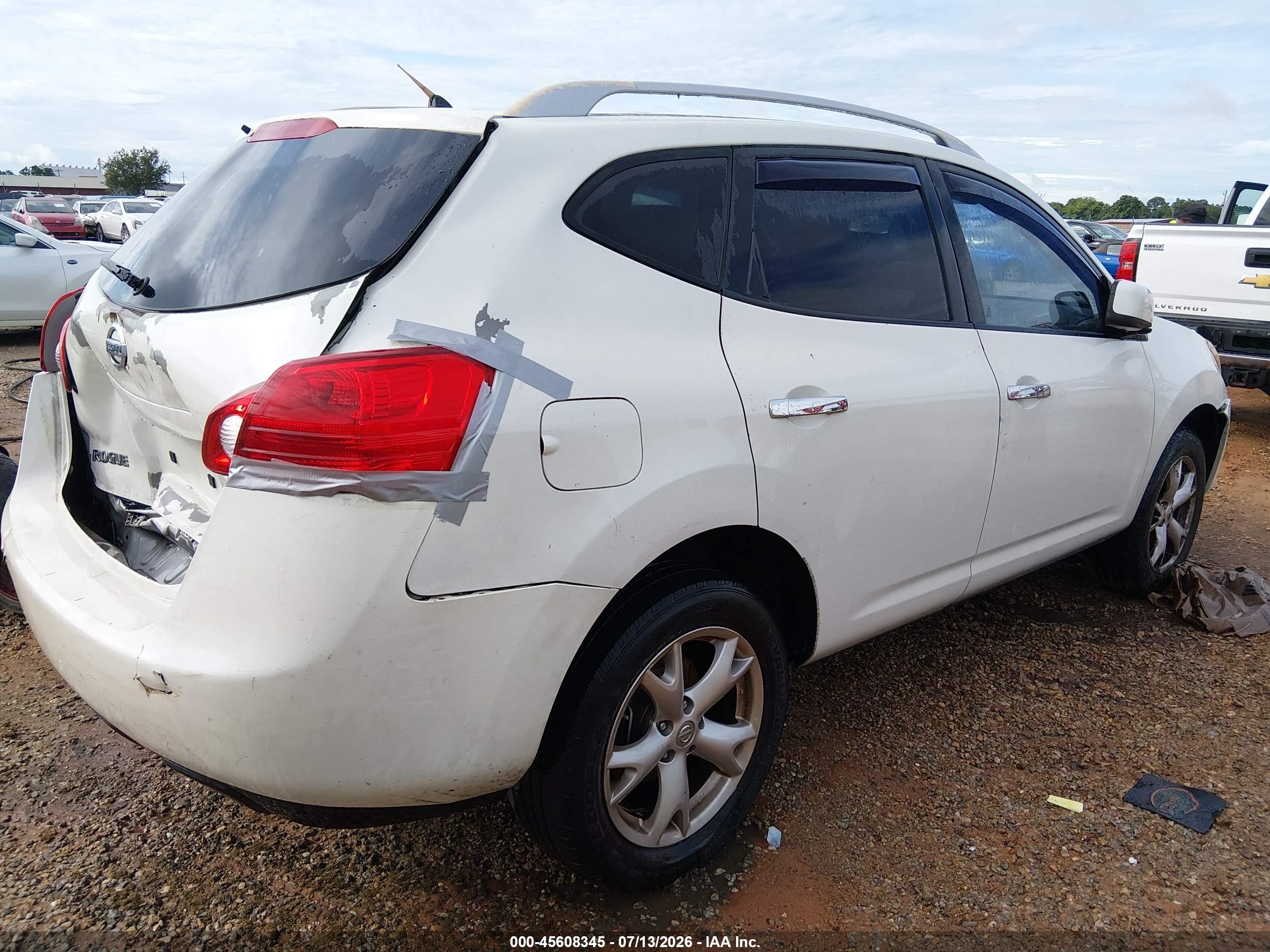 2010 Nissan Rogue Sl White vin: JN8AS5MT8AW024596