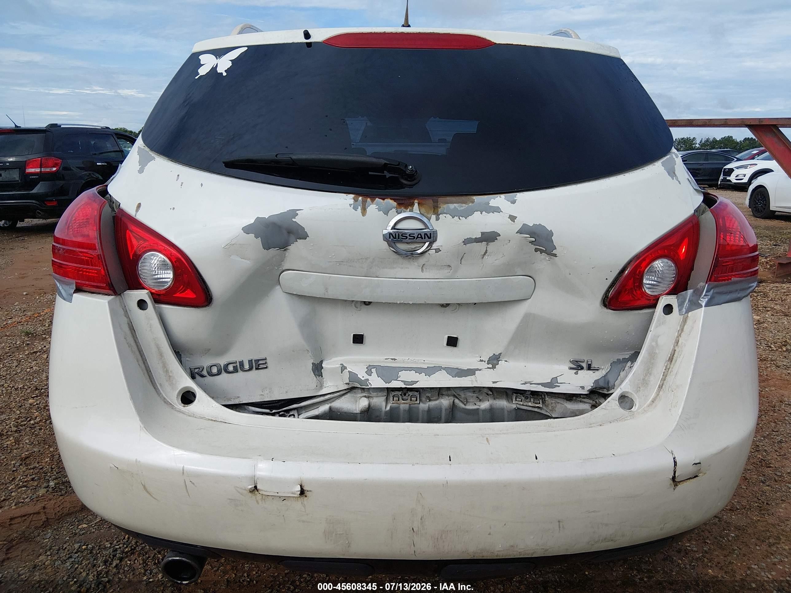 2010 Nissan Rogue Sl White vin: JN8AS5MT8AW024596