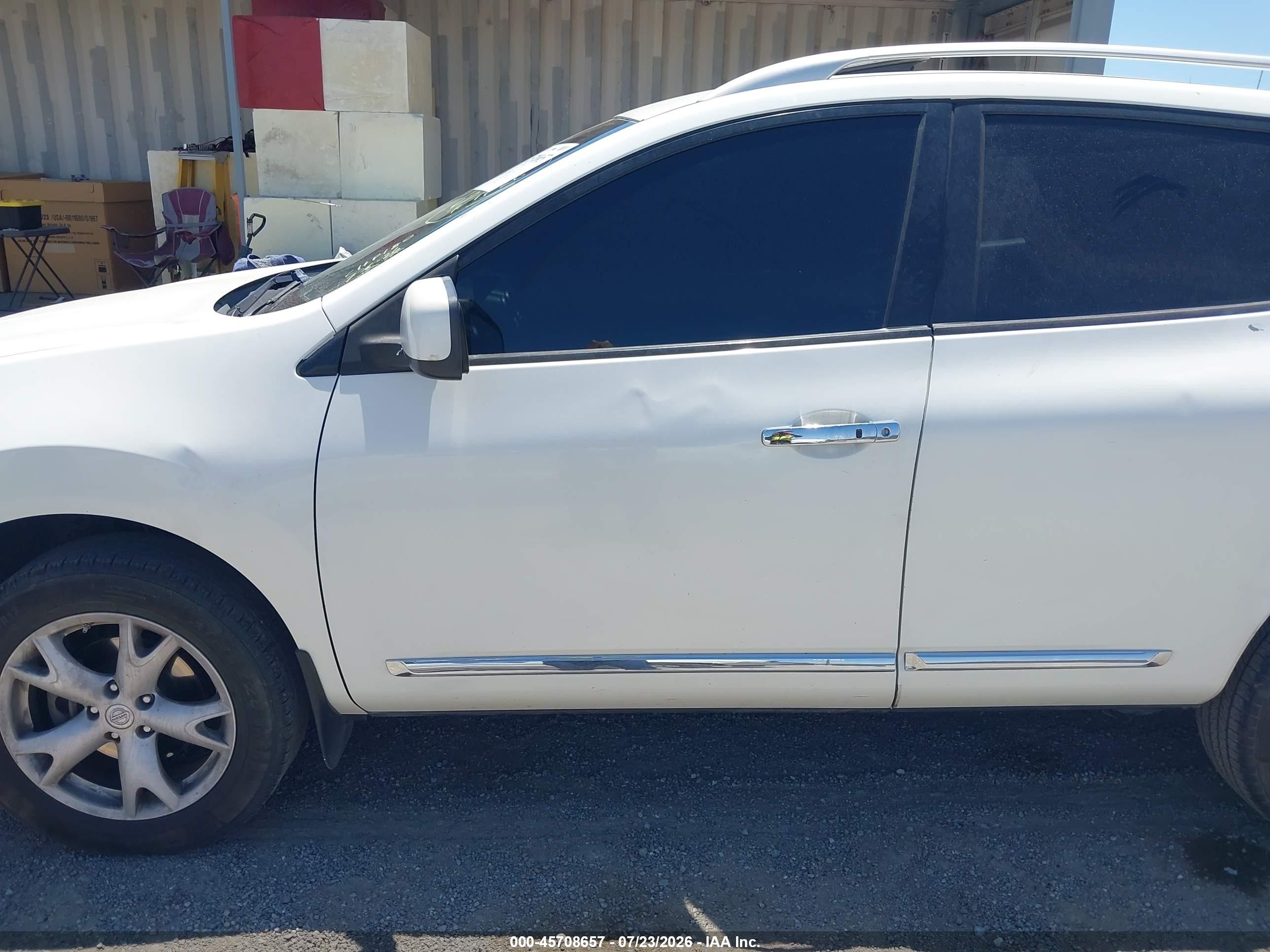 2011 Nissan Rogue Sv White vin: JN8AS5MT8BW170871