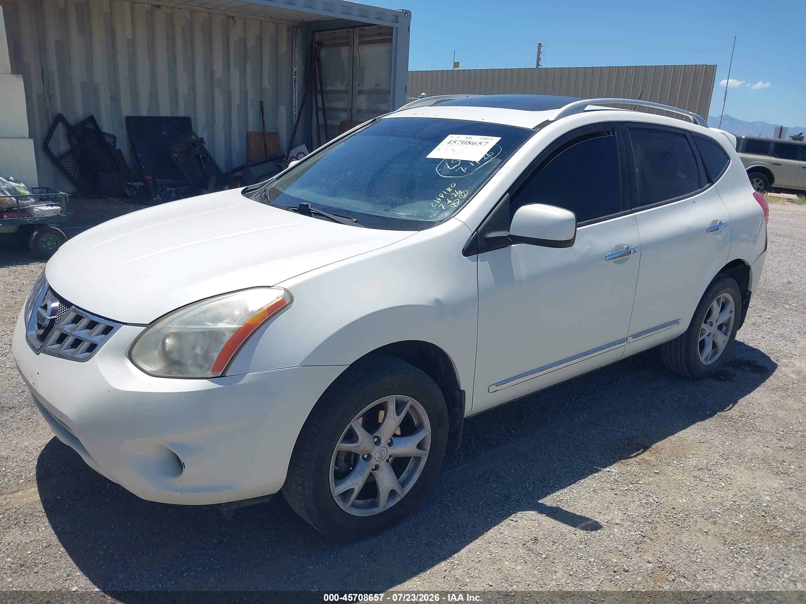 2011 Nissan Rogue Sv White vin: JN8AS5MT8BW170871