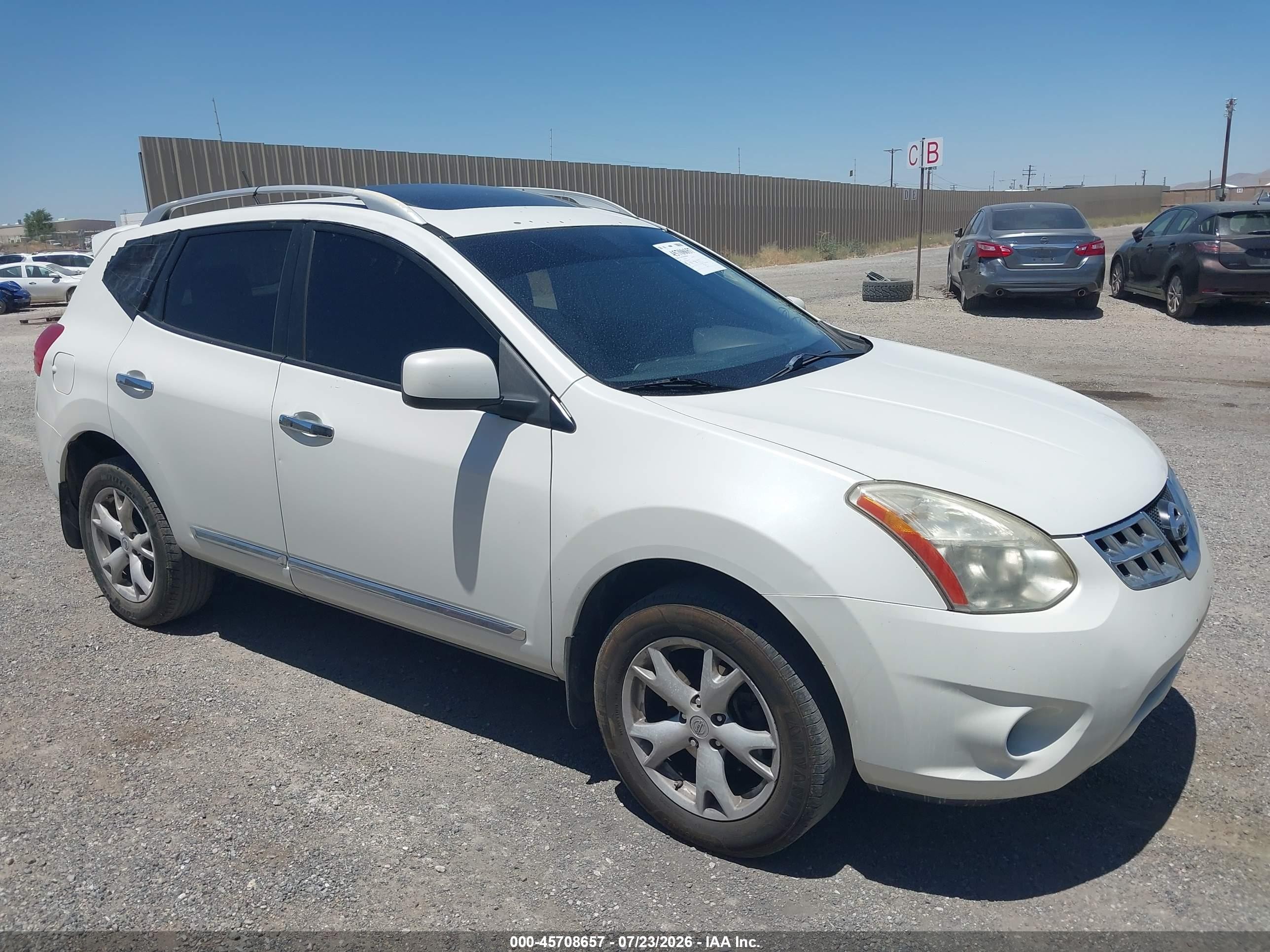 2011 Nissan Rogue Sv White vin: JN8AS5MT8BW170871