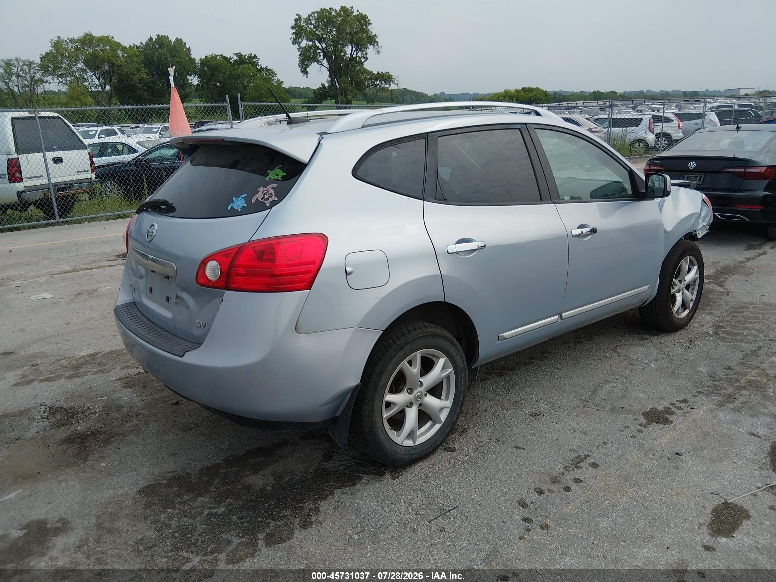 2011 Nissan Rogue Sv Light Blue vin: JN8AS5MT8BW177092