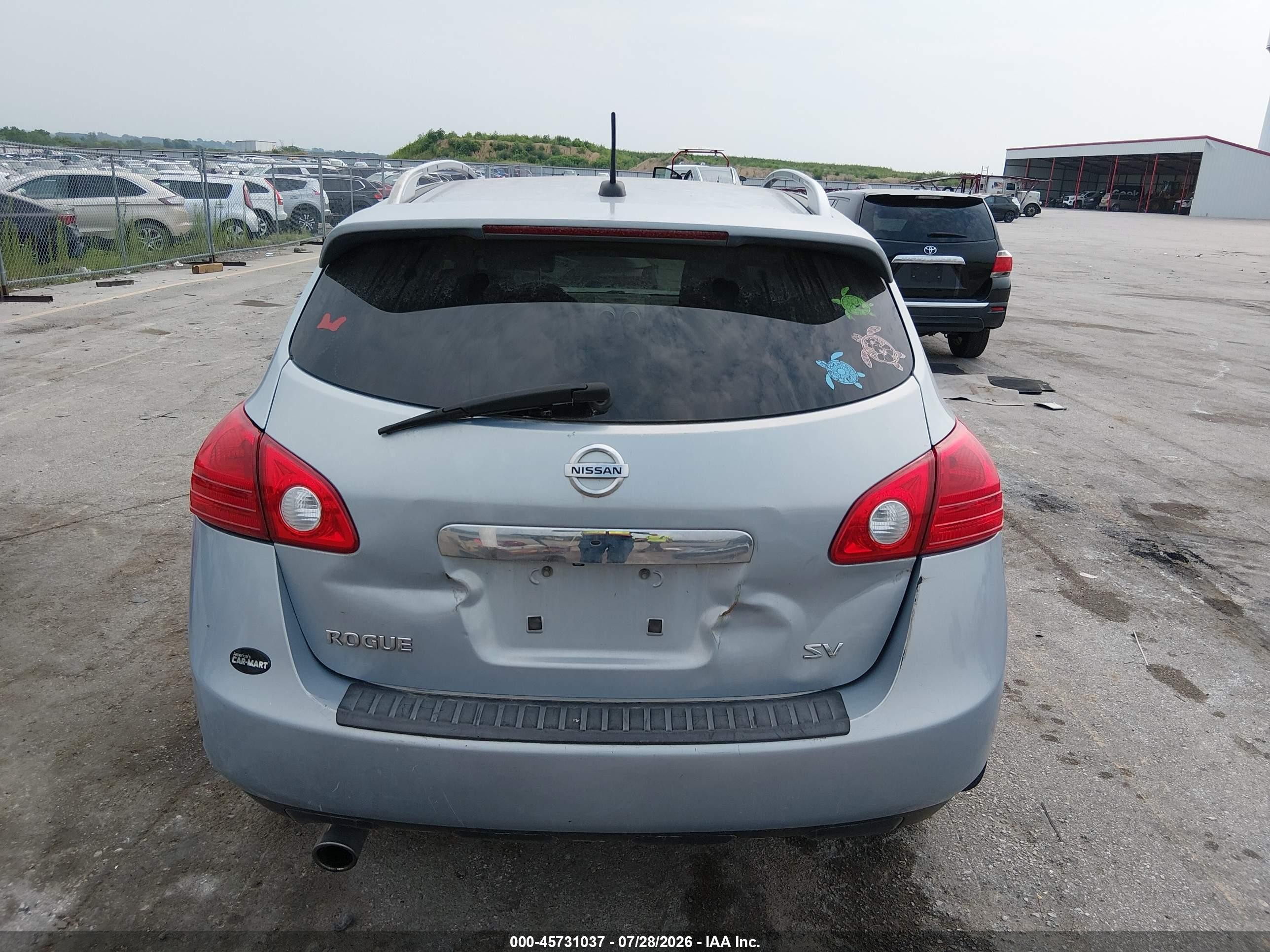 2011 Nissan Rogue Sv Light Blue vin: JN8AS5MT8BW177092