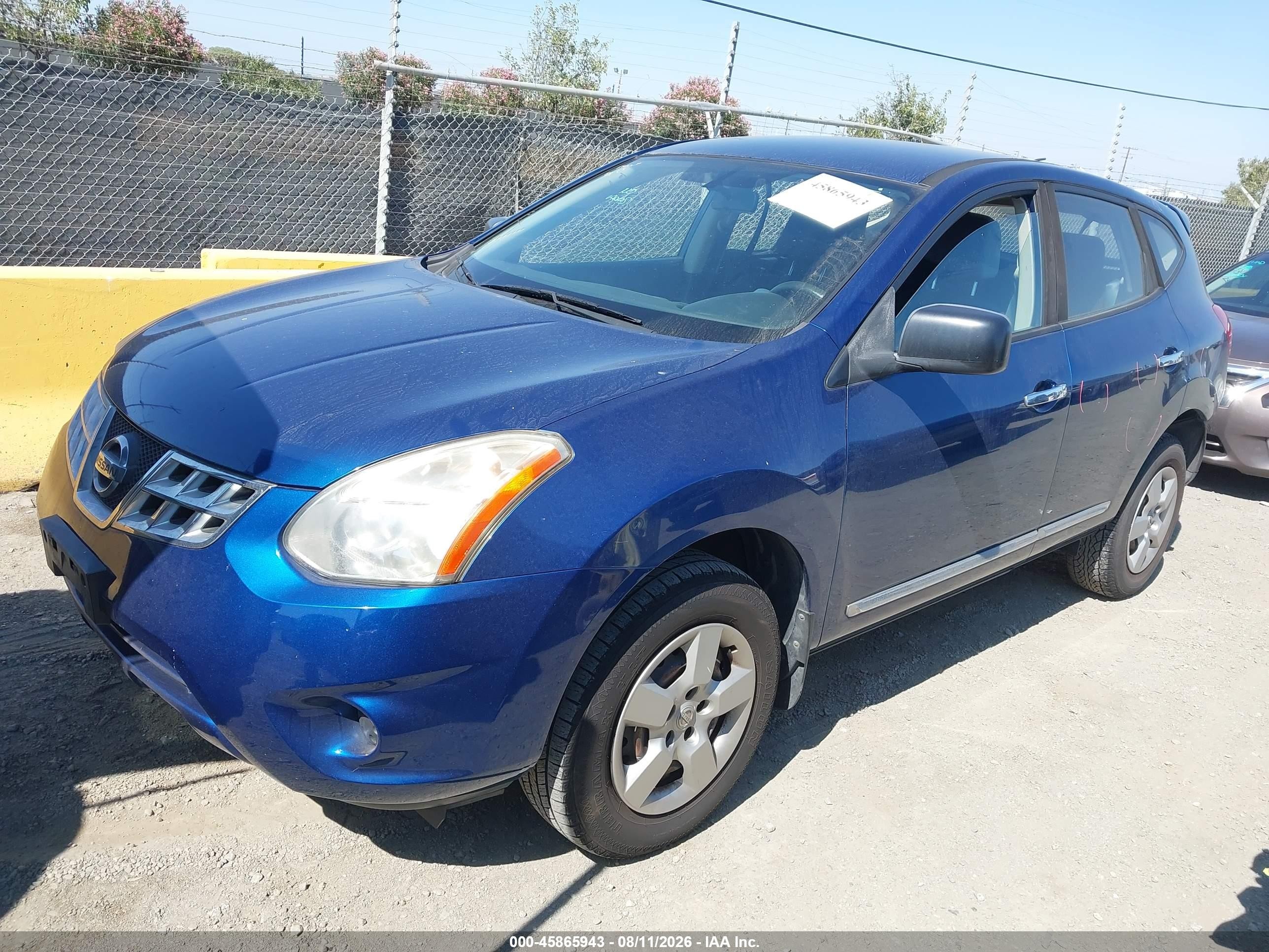 2011 Nissan Rogue S Синий vin: JN8AS5MT8BW181529