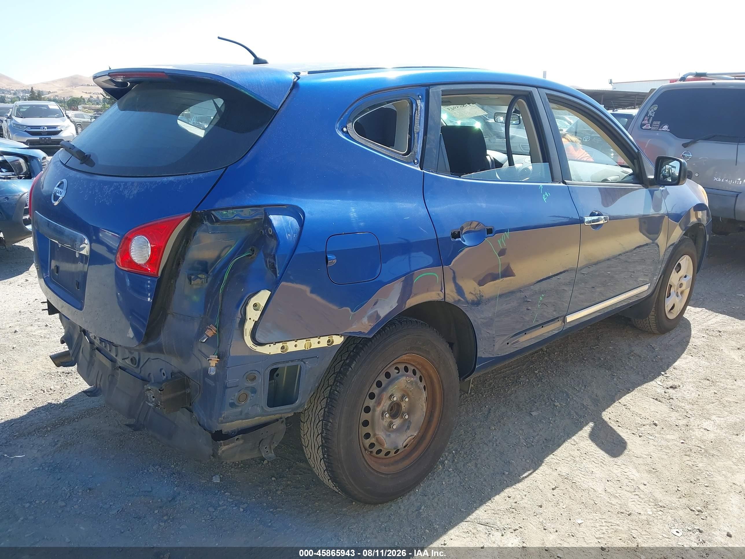 2011 Nissan Rogue S Синий vin: JN8AS5MT8BW181529