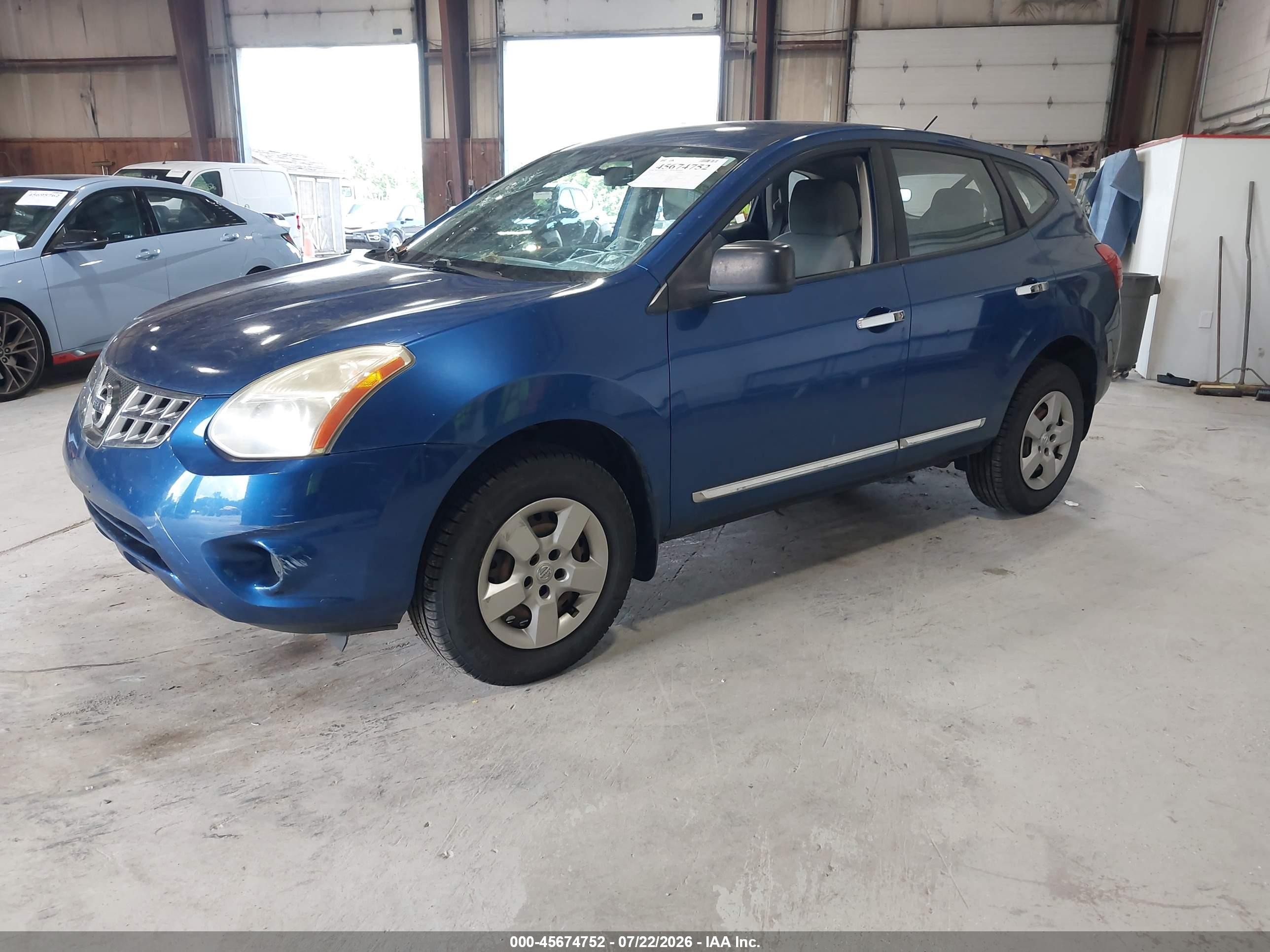 2011 Nissan Rogue S Синий vin: JN8AS5MT8BW187427
