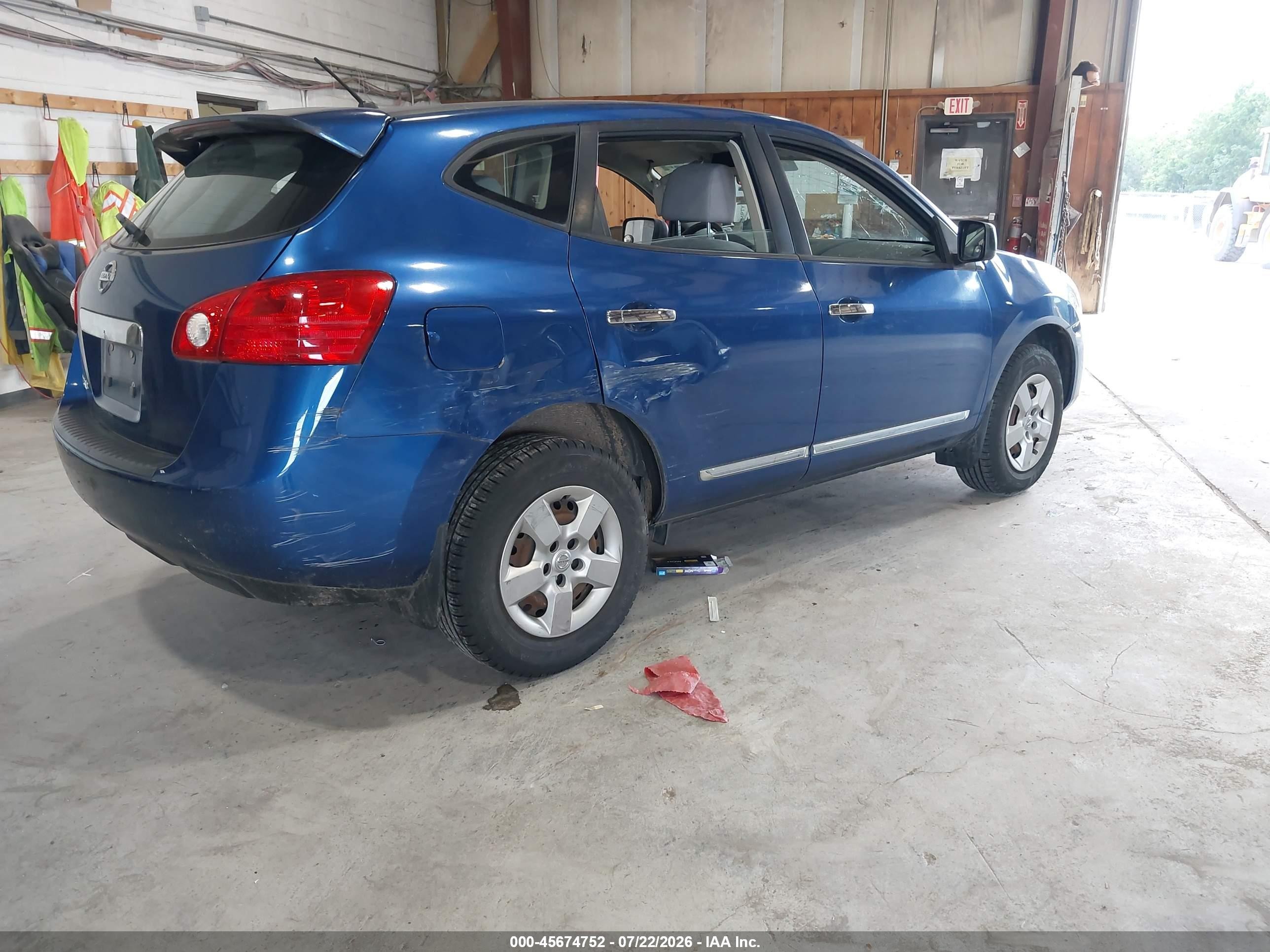 2011 Nissan Rogue S Синий vin: JN8AS5MT8BW187427