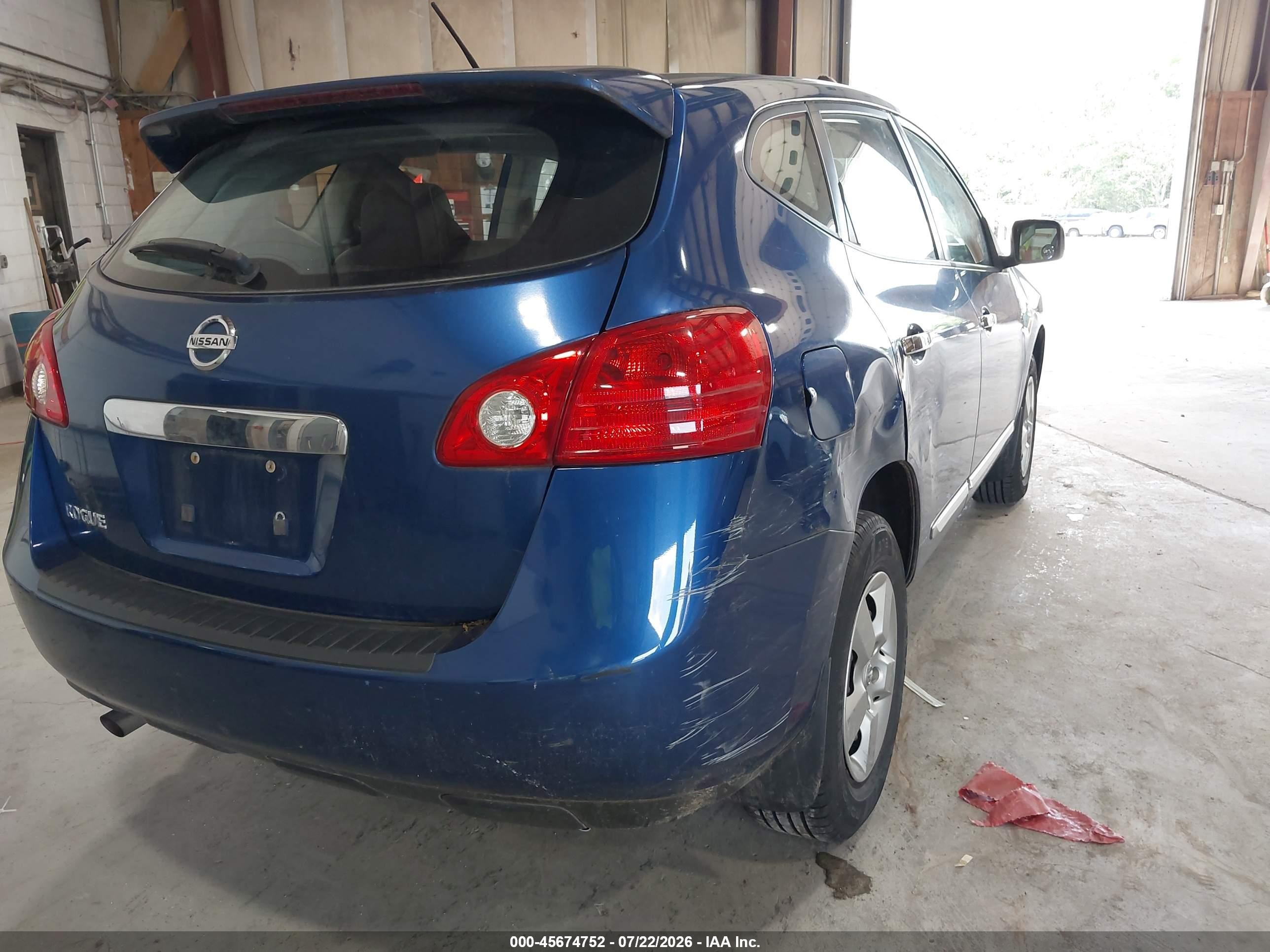 2011 Nissan Rogue S Синий vin: JN8AS5MT8BW187427