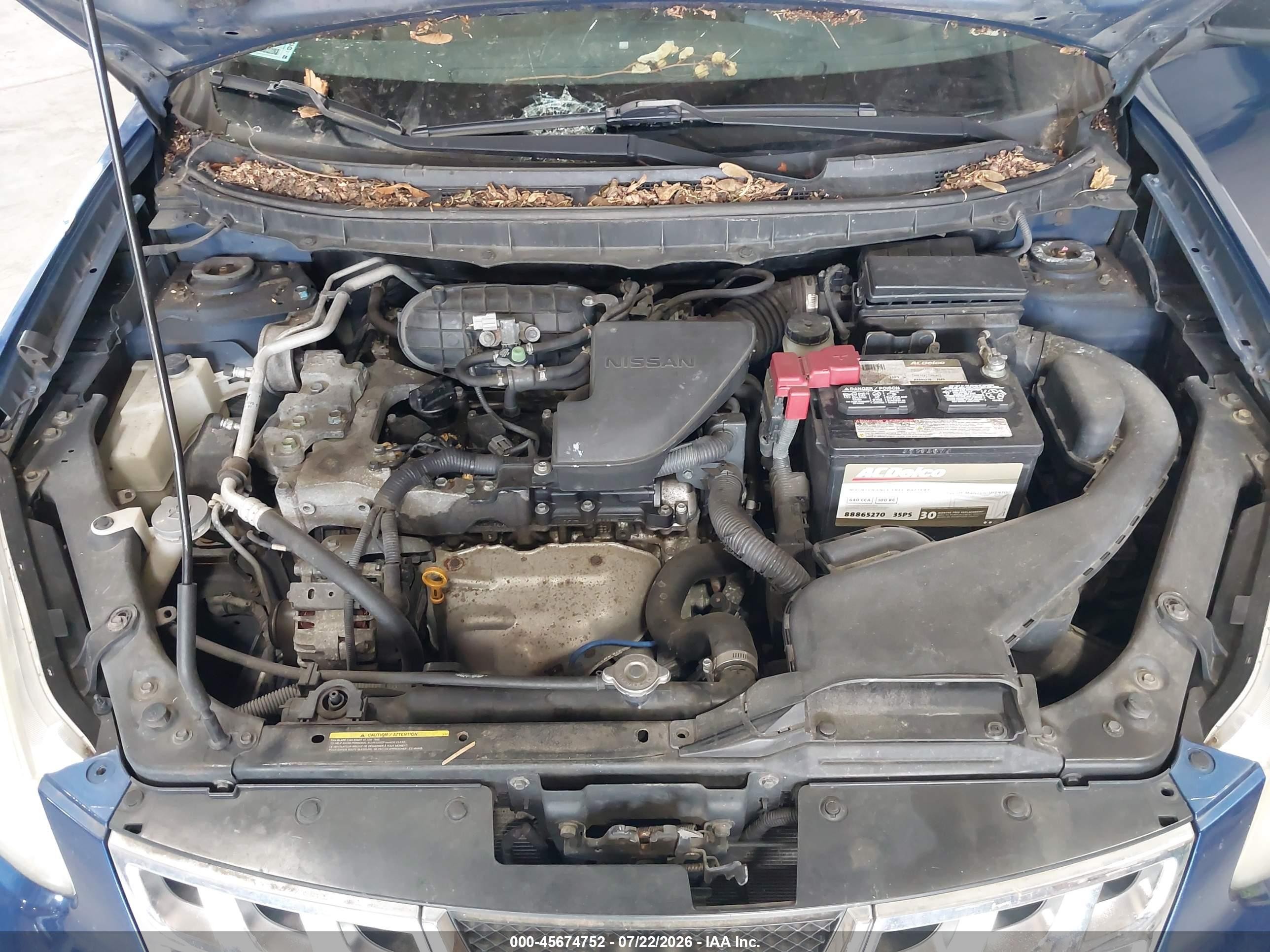 2011 Nissan Rogue S Синий vin: JN8AS5MT8BW187427