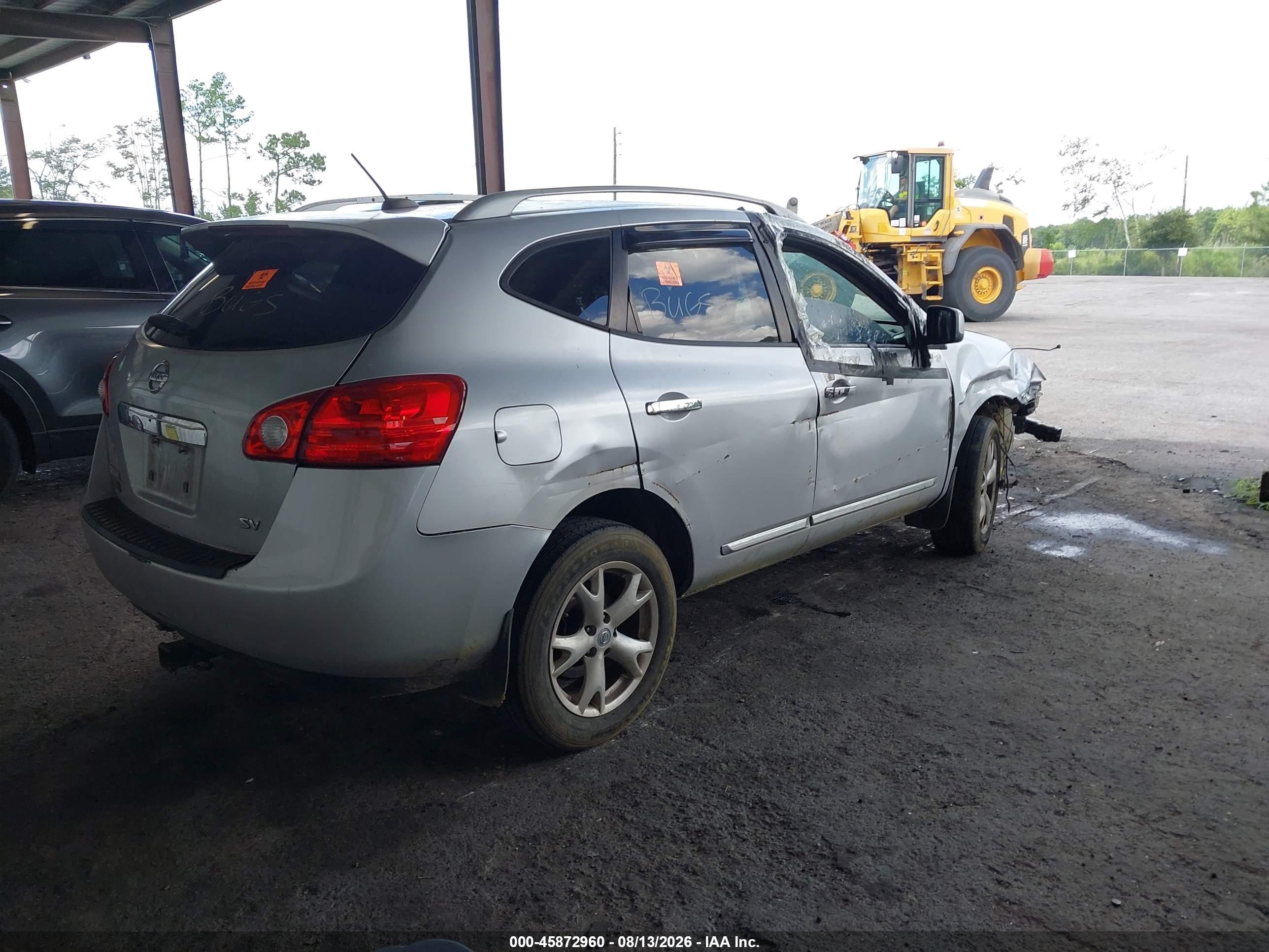 2011 Nissan Rogue Sv Silver vin: JN8AS5MT8BW566833