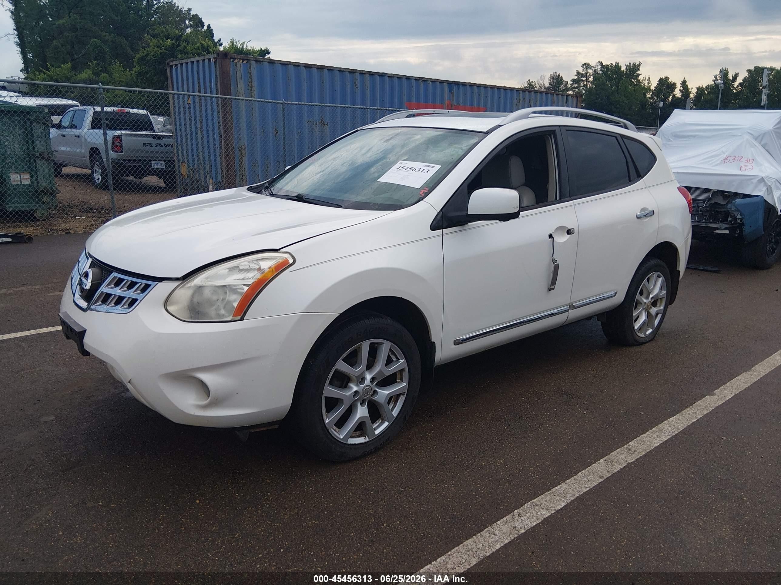 2012 Nissan Rogue Sv W/sl Pkg White vin: JN8AS5MT8CW262497
