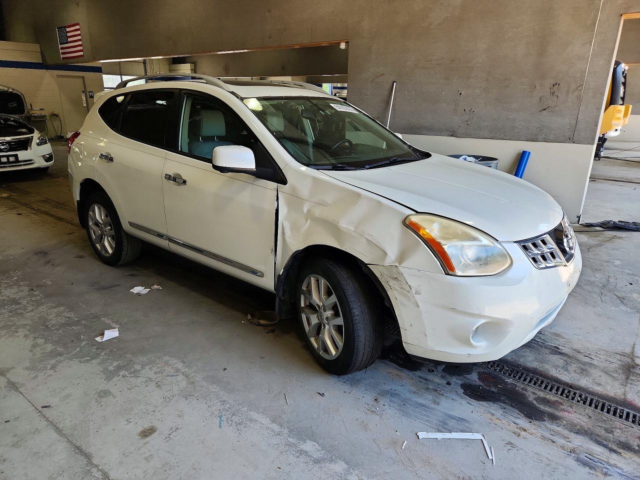 2012 Nissan Rogue S White vin: JN8AS5MT8CW279378