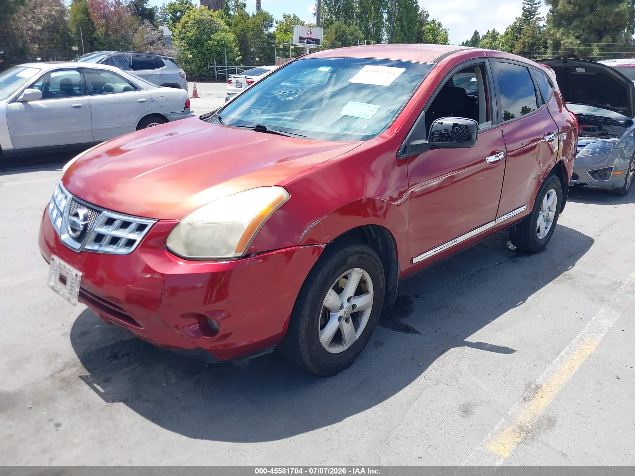 2012 Nissan Rogue S Red vin: JN8AS5MT8CW281910
