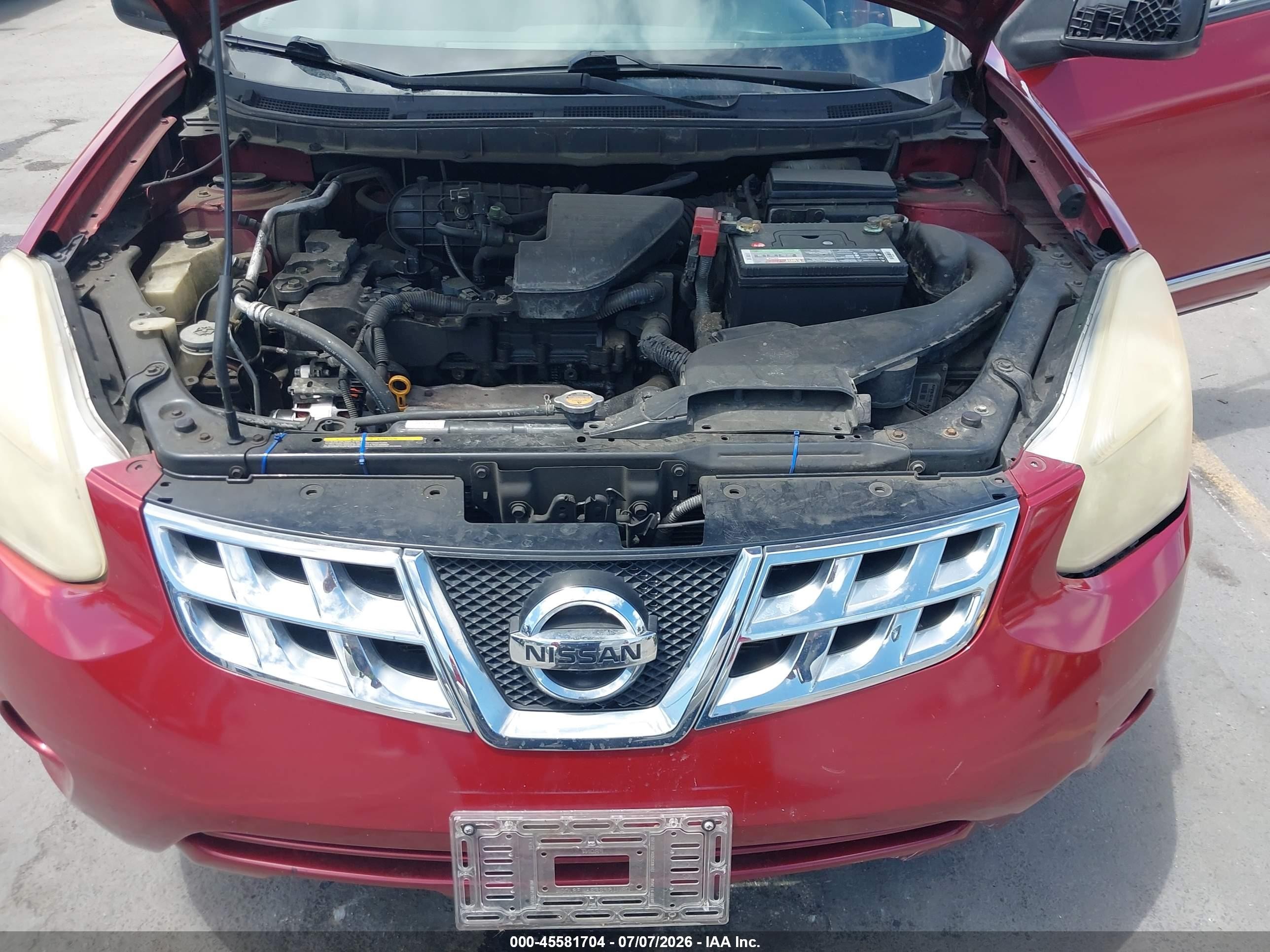 2012 Nissan Rogue S Red vin: JN8AS5MT8CW281910