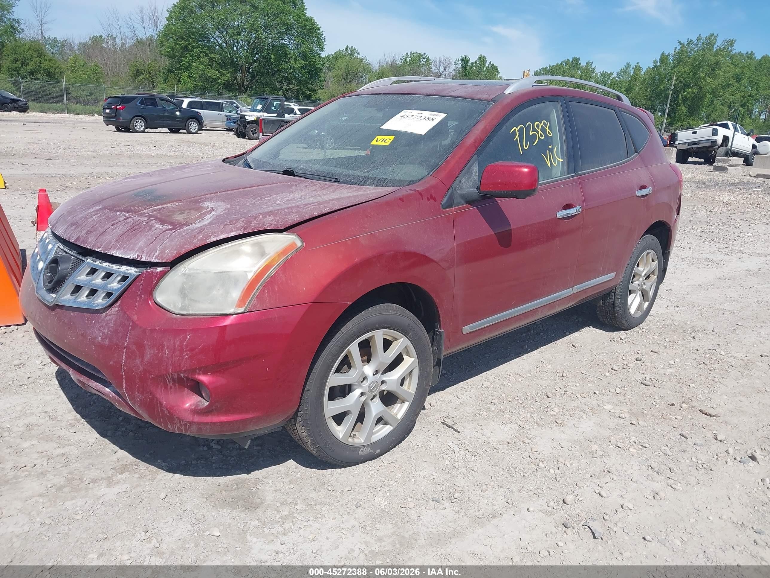 2012 Nissan Rogue Sv W/sl Pkg Orange vin: JN8AS5MT8CW284385