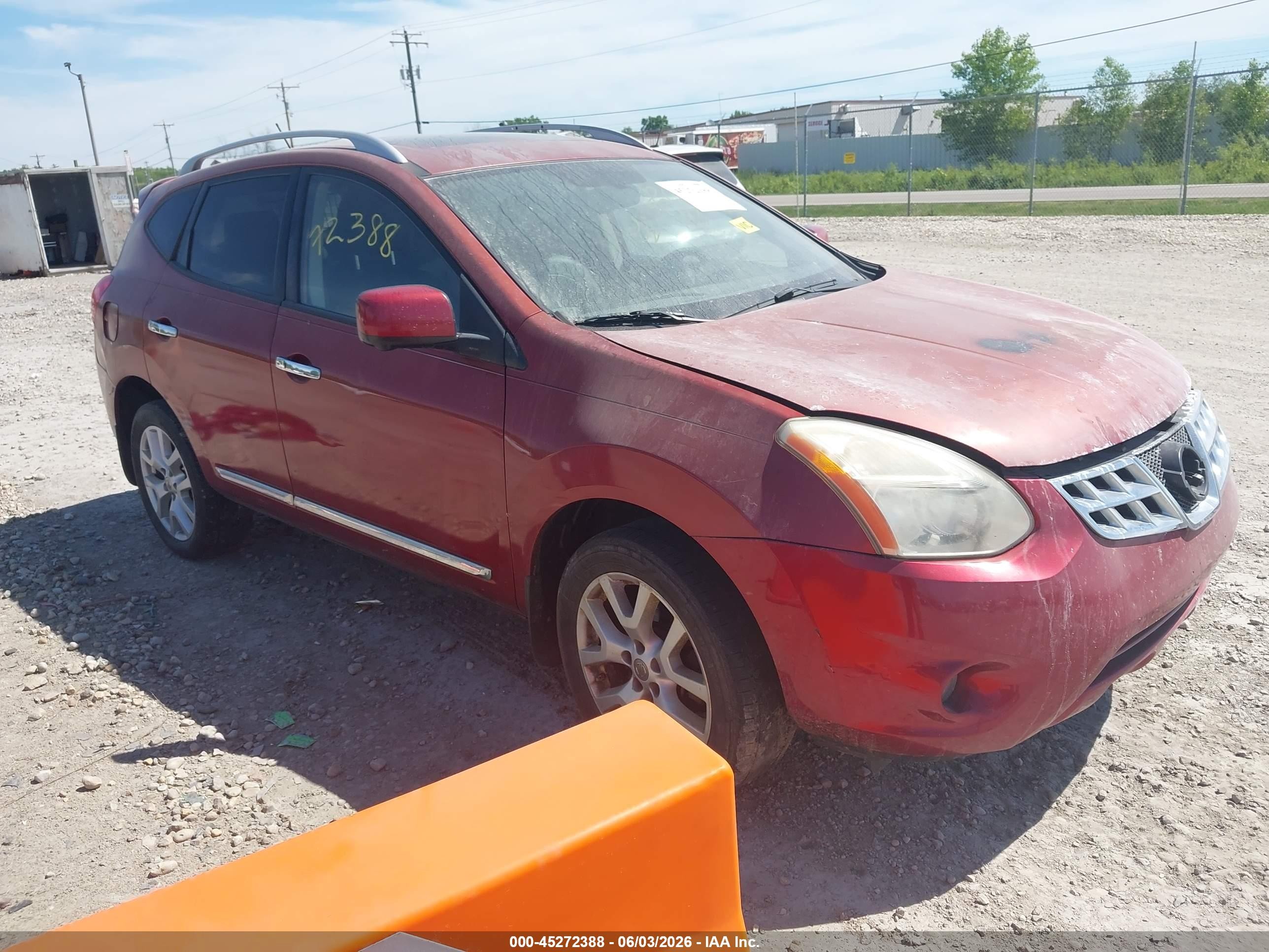 2012 Nissan Rogue Sv W/sl Pkg Orange vin: JN8AS5MT8CW284385
