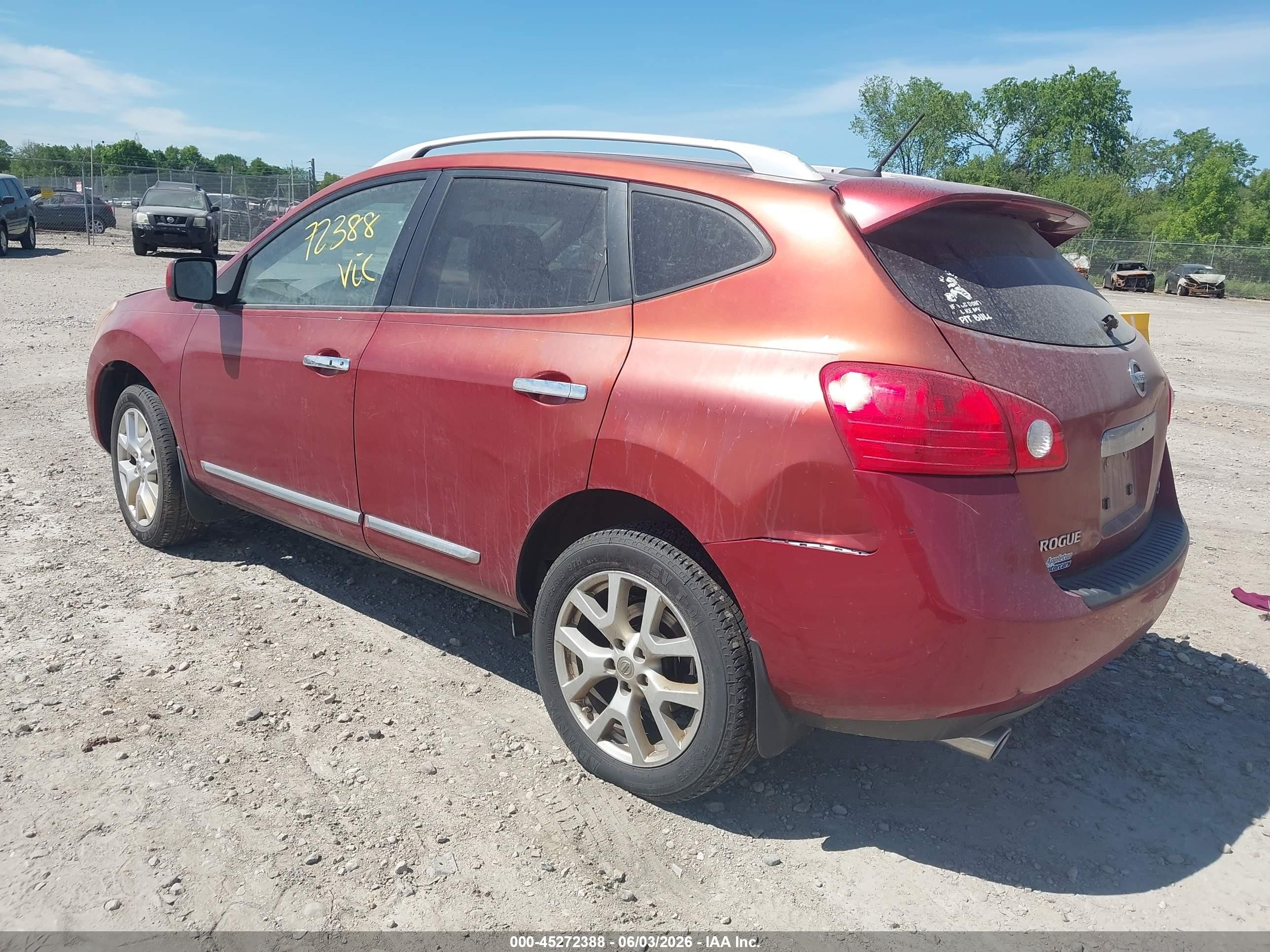 2012 Nissan Rogue Sv W/sl Pkg Orange vin: JN8AS5MT8CW284385