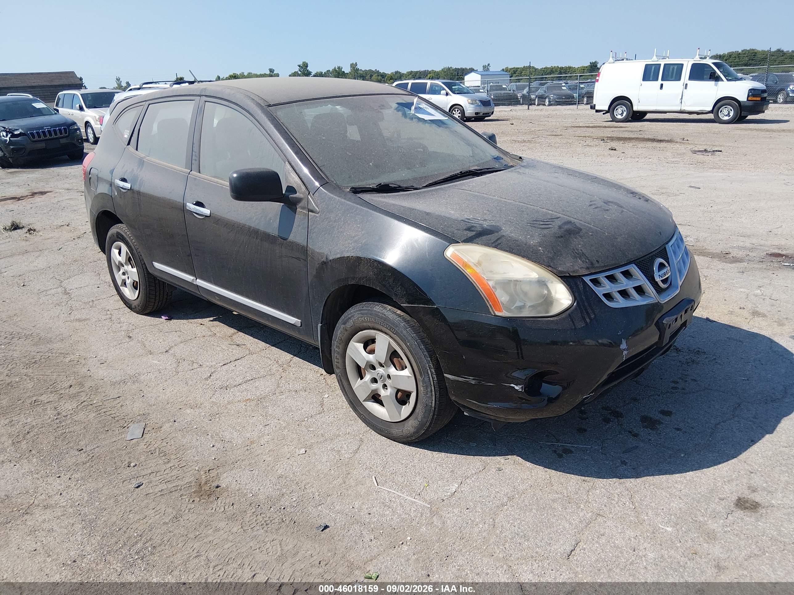 2012 Nissan Rogue S Black vin: JN8AS5MT8CW288548