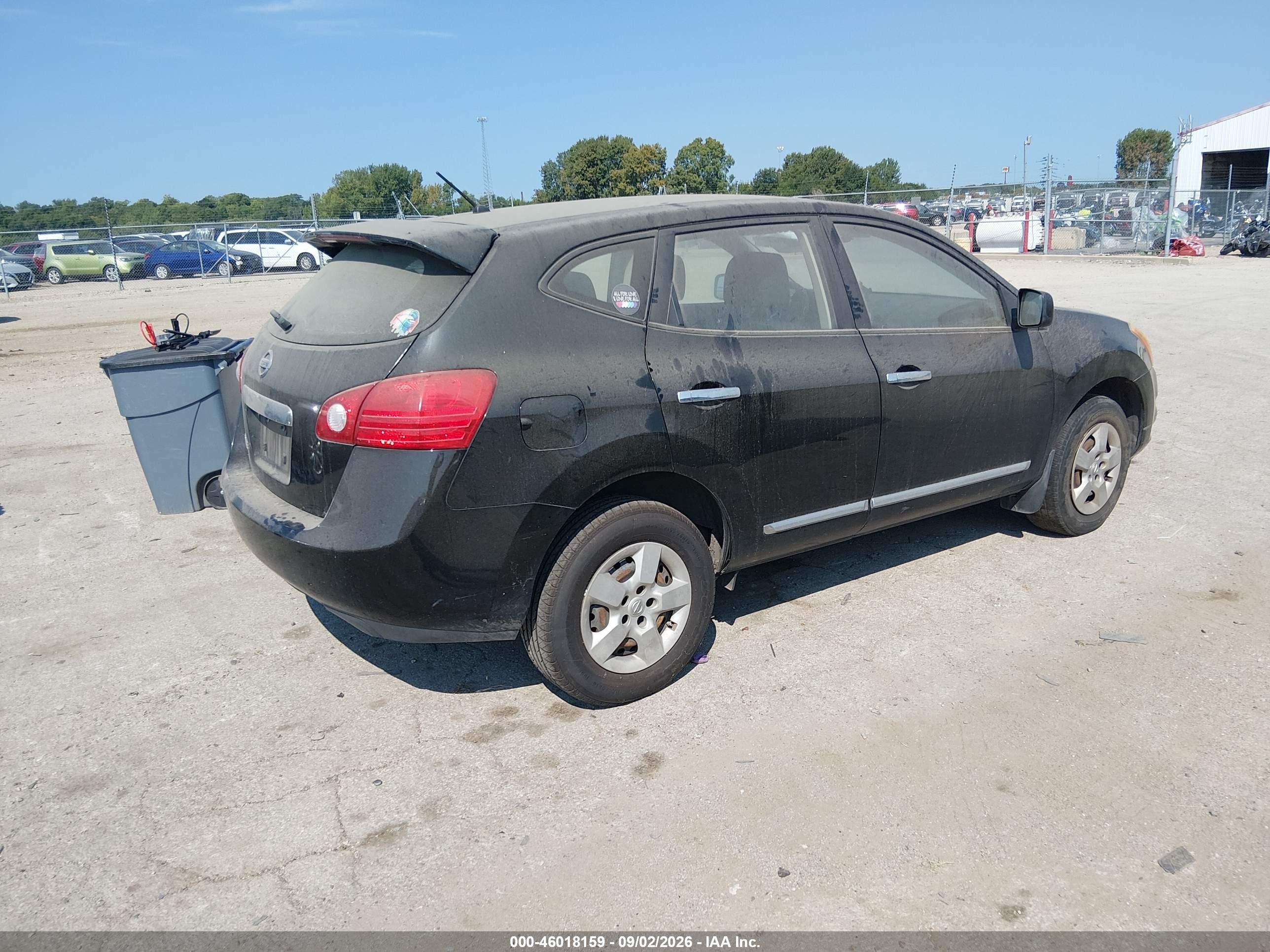 2012 Nissan Rogue S Black vin: JN8AS5MT8CW288548