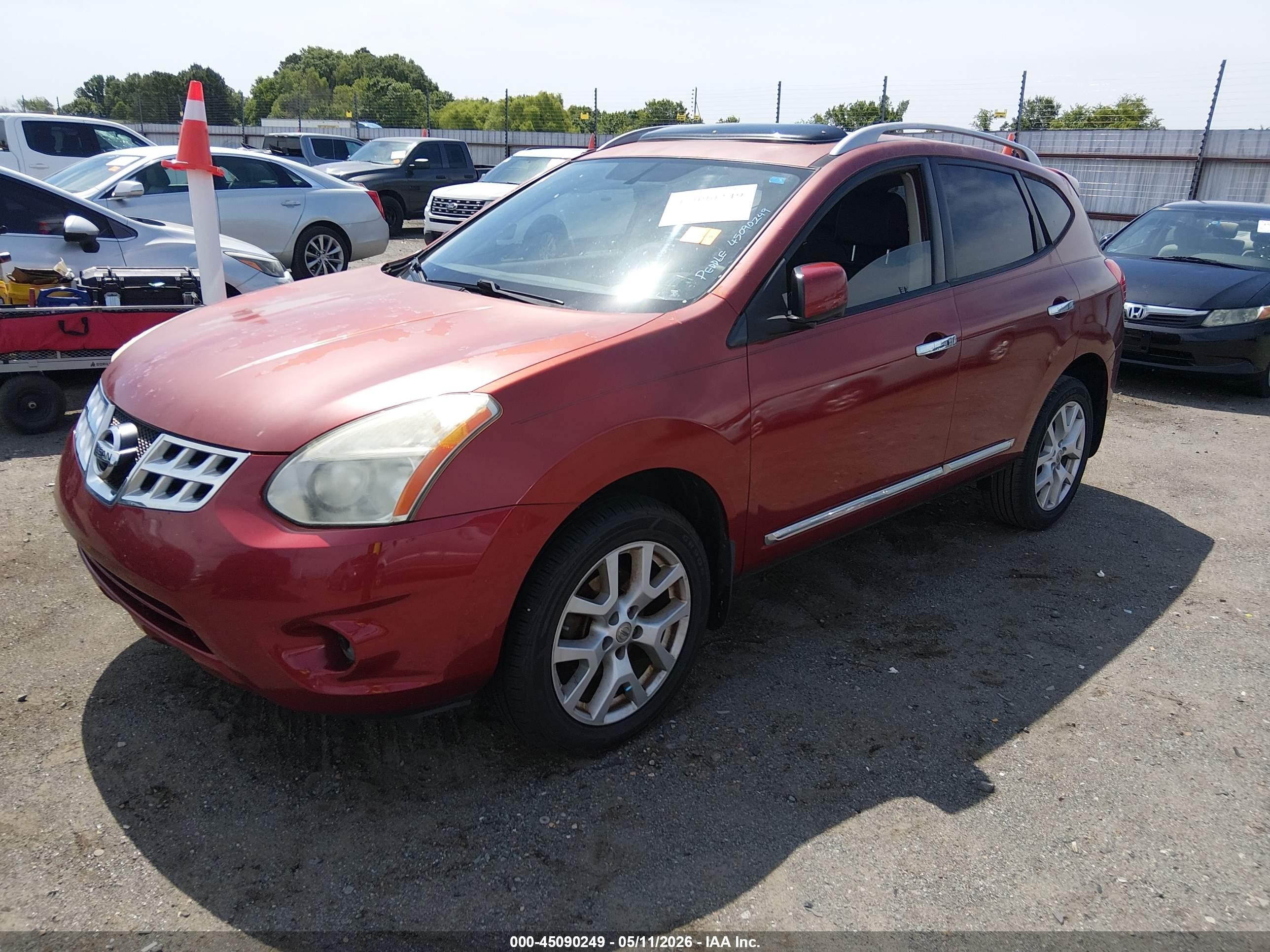 2012 Nissan Rogue Sv W/sl Pkg Red vin: JN8AS5MT8CW293622