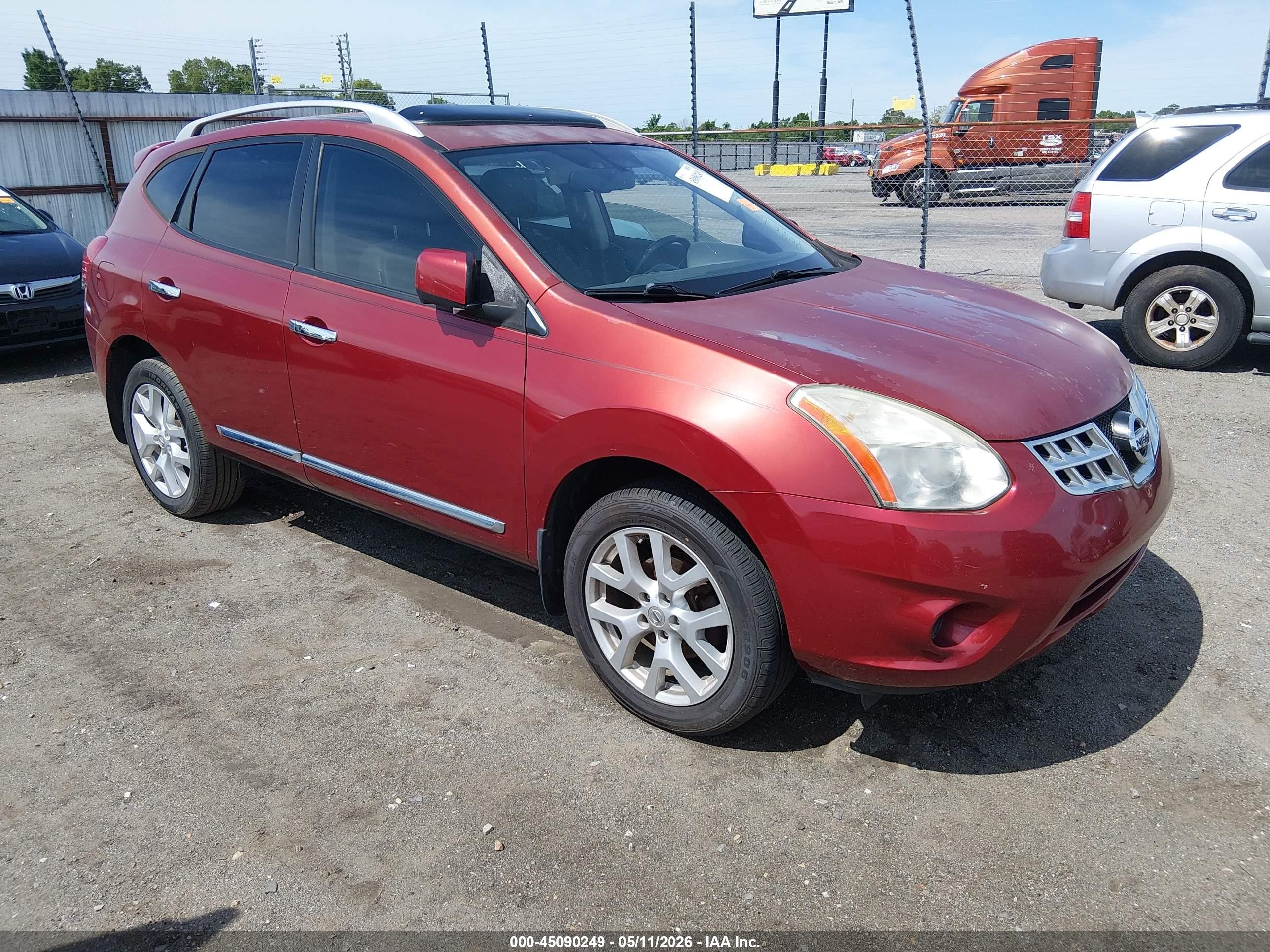 2012 Nissan Rogue Sv W/sl Pkg Red vin: JN8AS5MT8CW293622