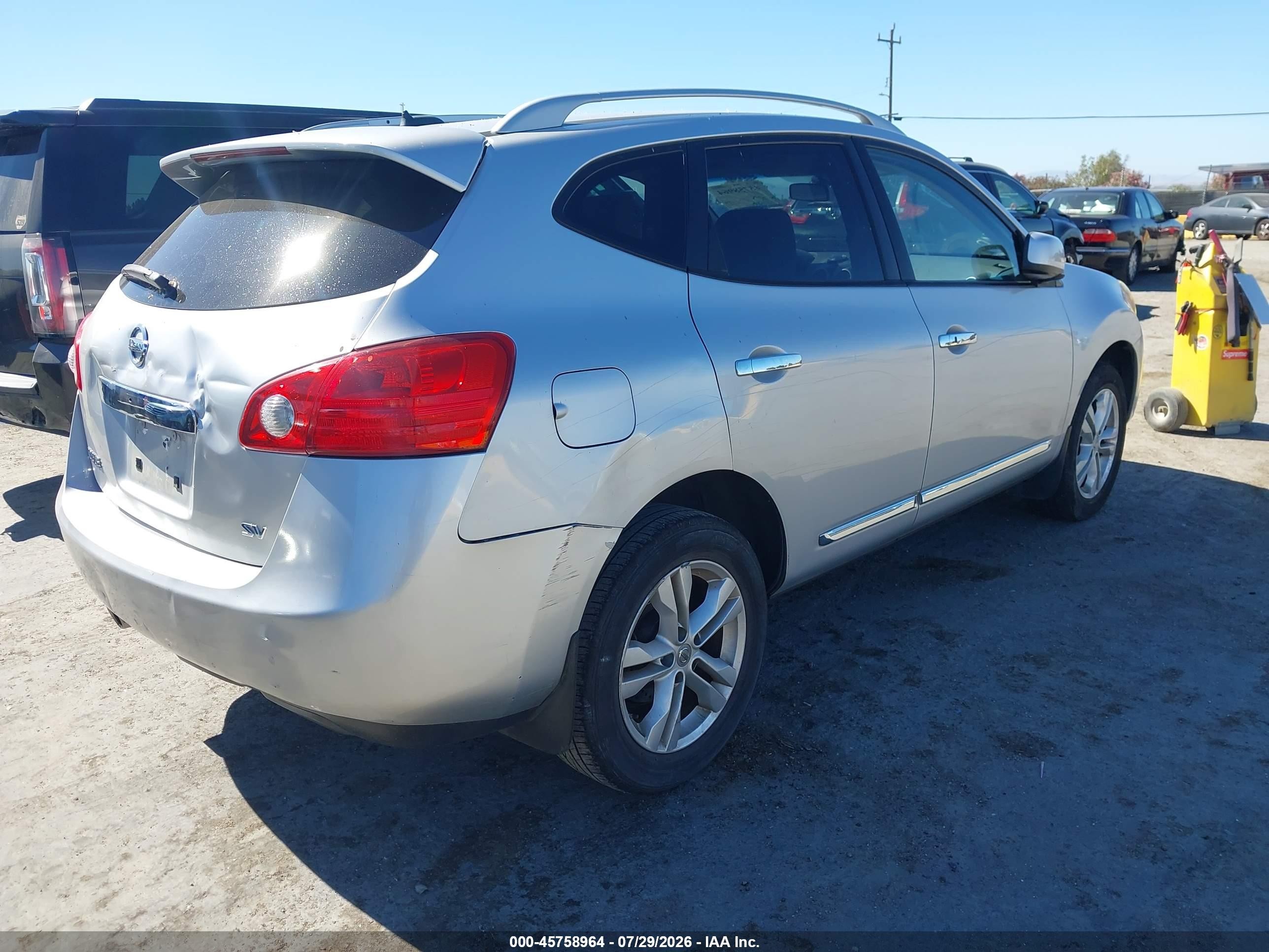 2012 Nissan Rogue Sv Silver vin: JN8AS5MT8CW609360