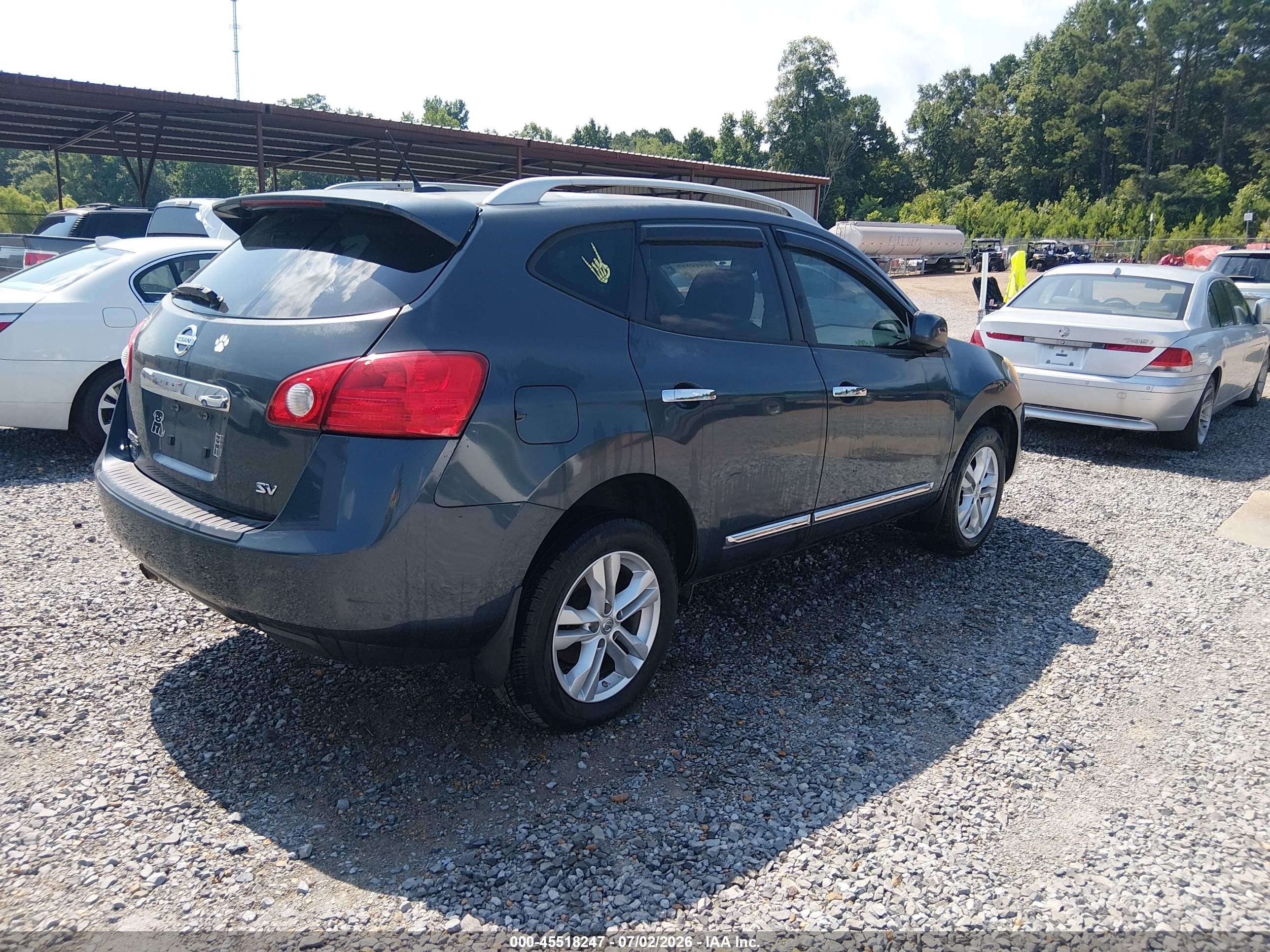 2013 Nissan Rogue Sv Gray vin: JN8AS5MT8DW011514