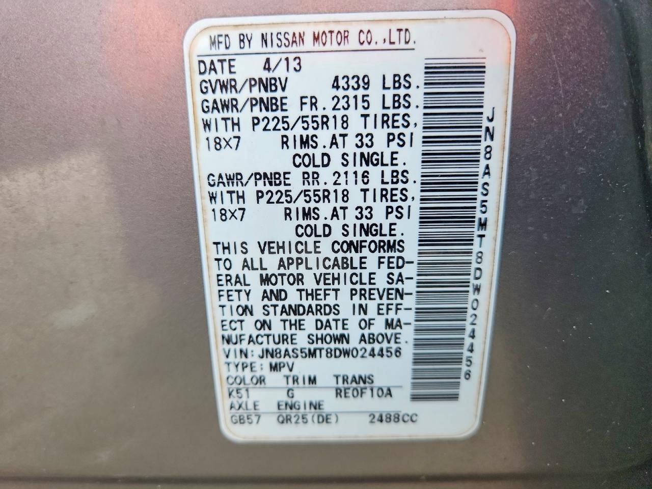 2013 Nissan Rogue S Gray vin: JN8AS5MT8DW024456