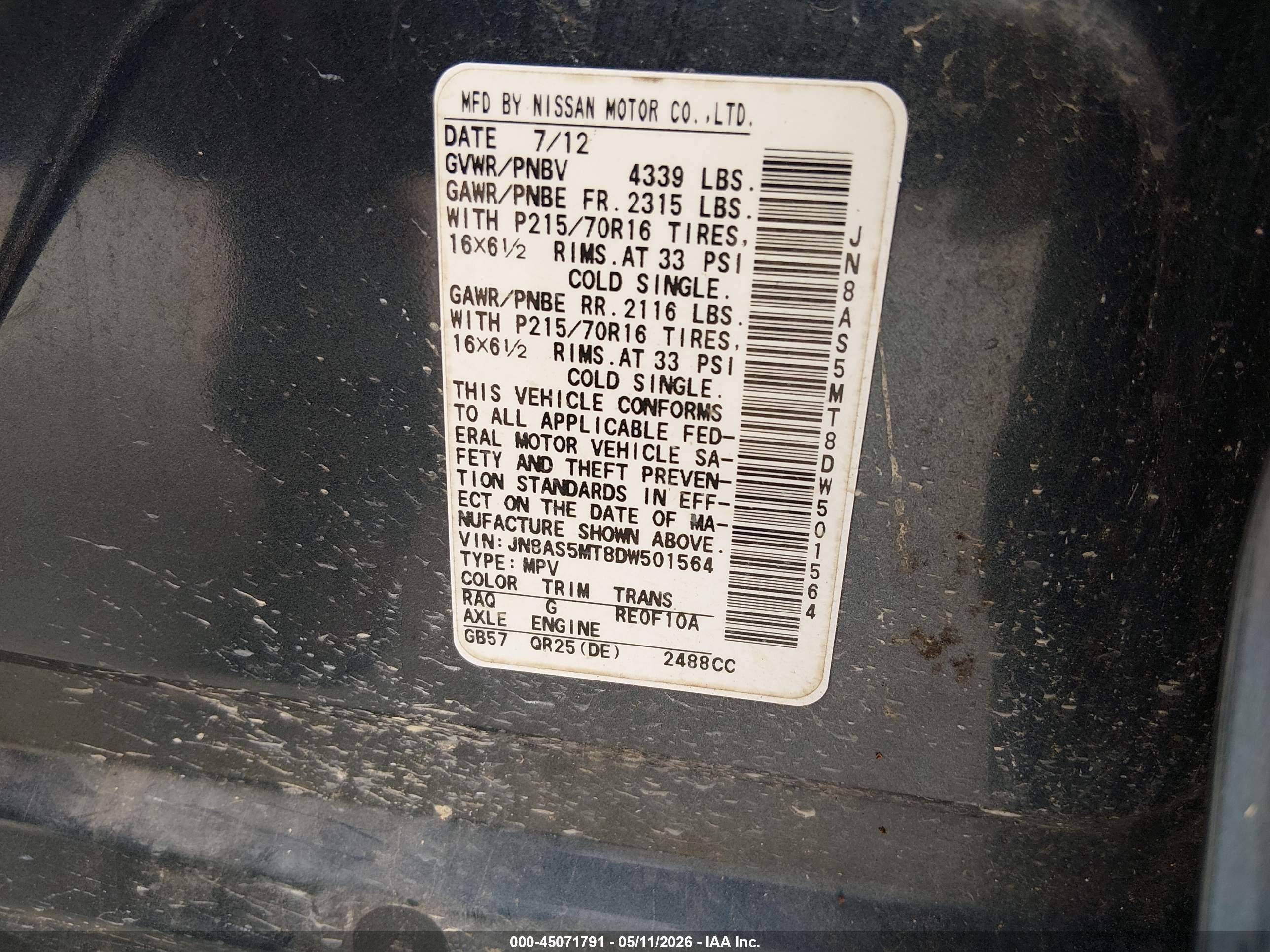 2013 Nissan Rogue S Teal vin: JN8AS5MT8DW501564