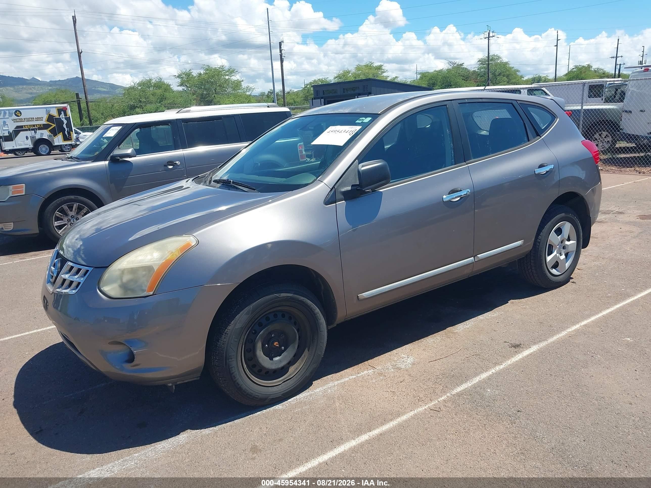 2013 Nissan Rogue S Gray vin: JN8AS5MT8DW504271