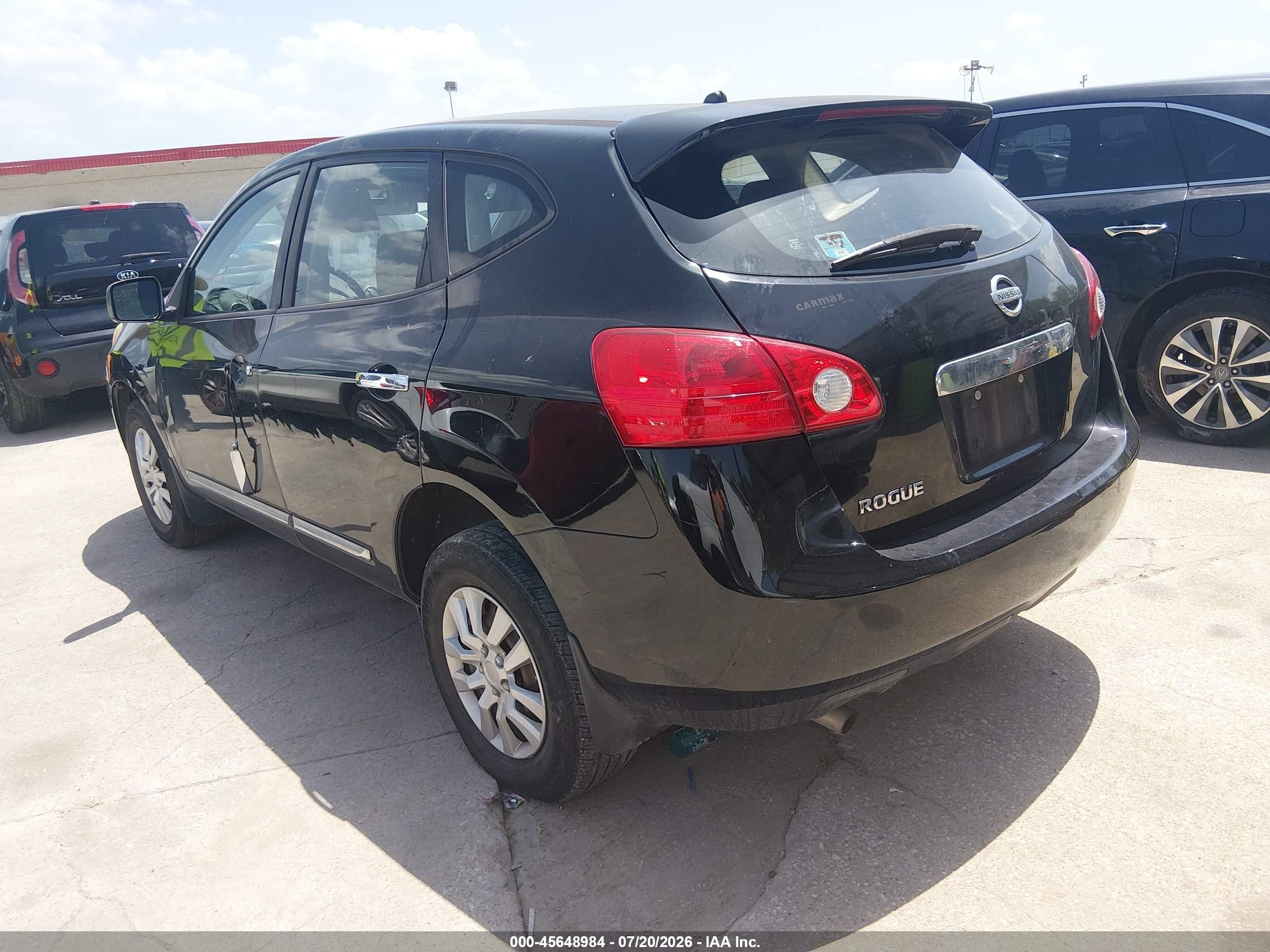 2013 Nissan Rogue S Black vin: JN8AS5MT8DW506201