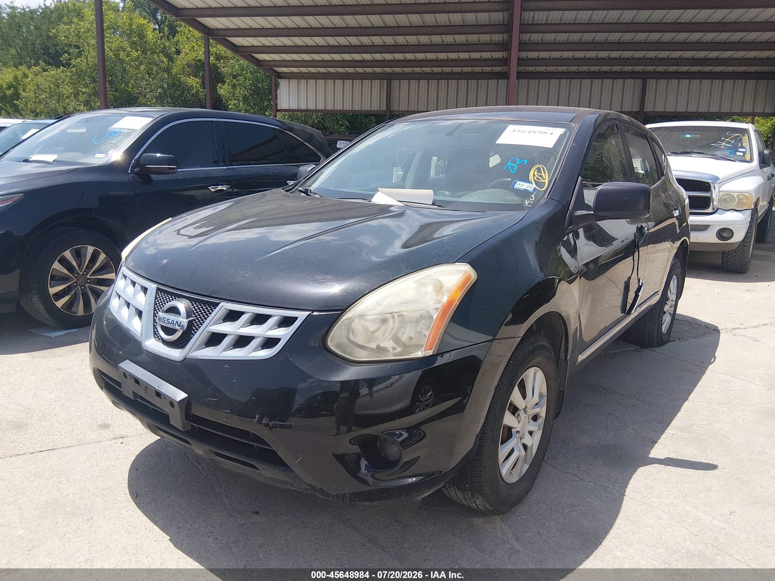 2013 Nissan Rogue S Black vin: JN8AS5MT8DW506201
