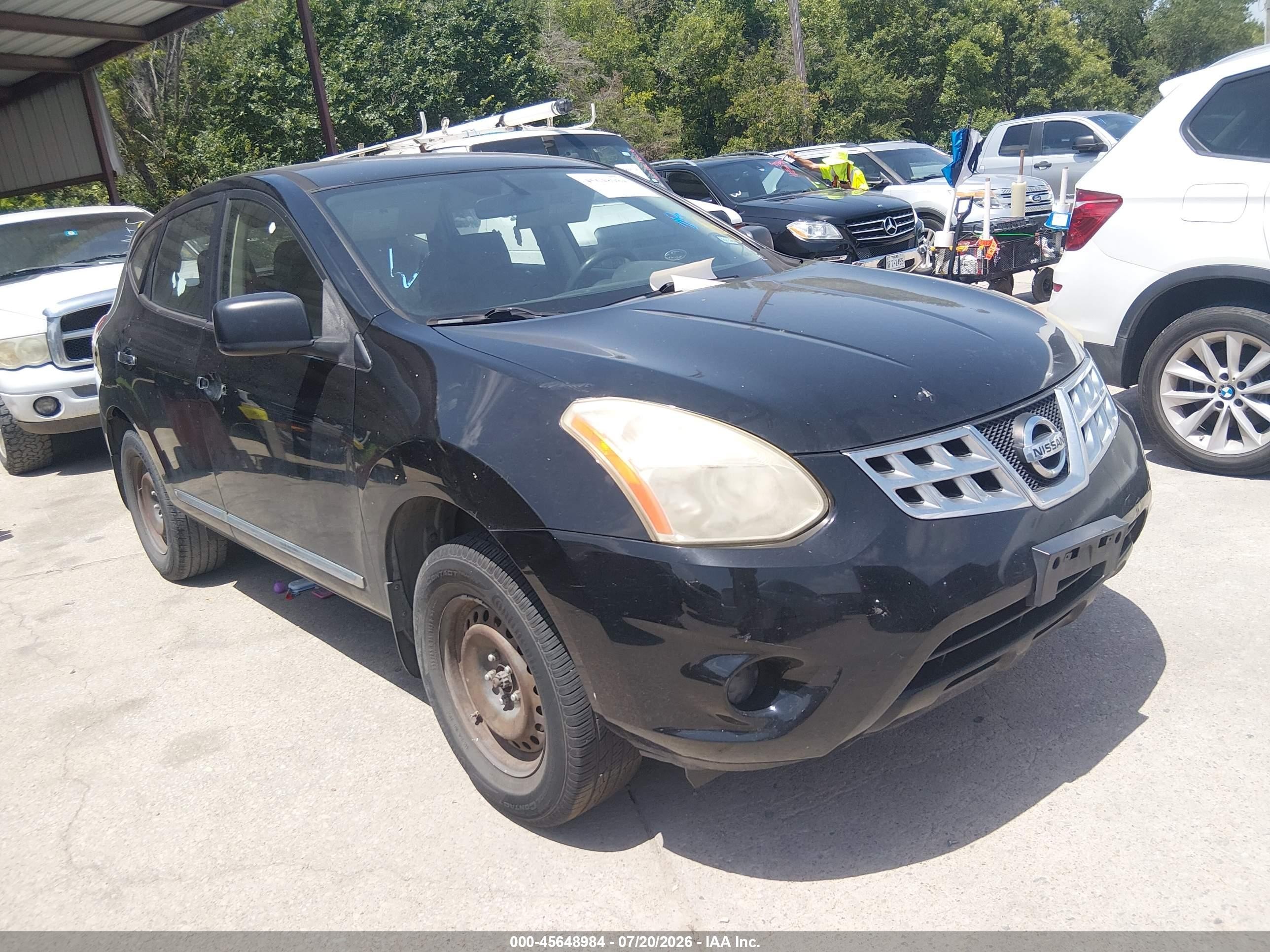 2013 Nissan Rogue S Black vin: JN8AS5MT8DW506201