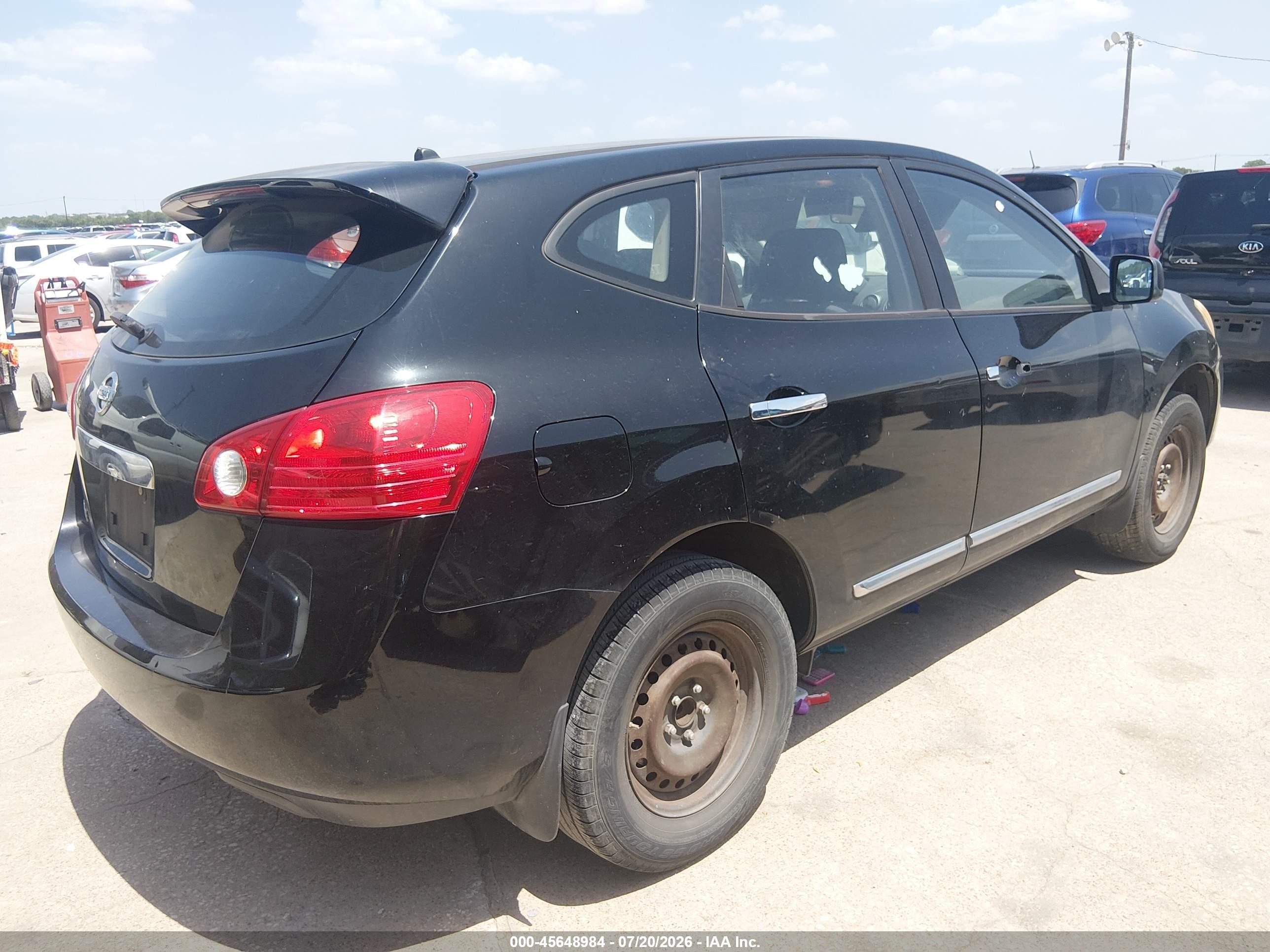 2013 Nissan Rogue S Black vin: JN8AS5MT8DW506201