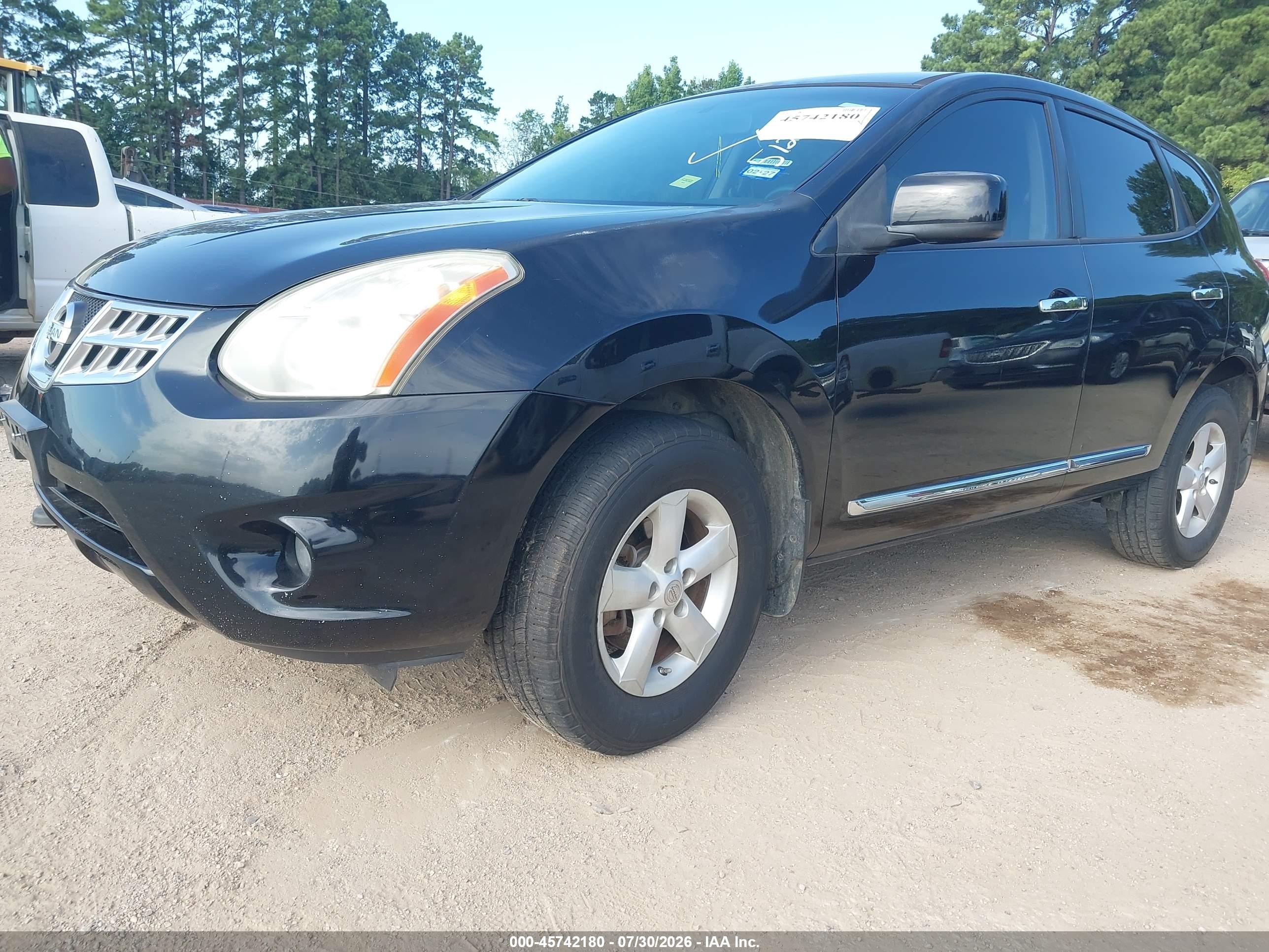 2013 Nissan Rogue S Black vin: JN8AS5MT8DW512001