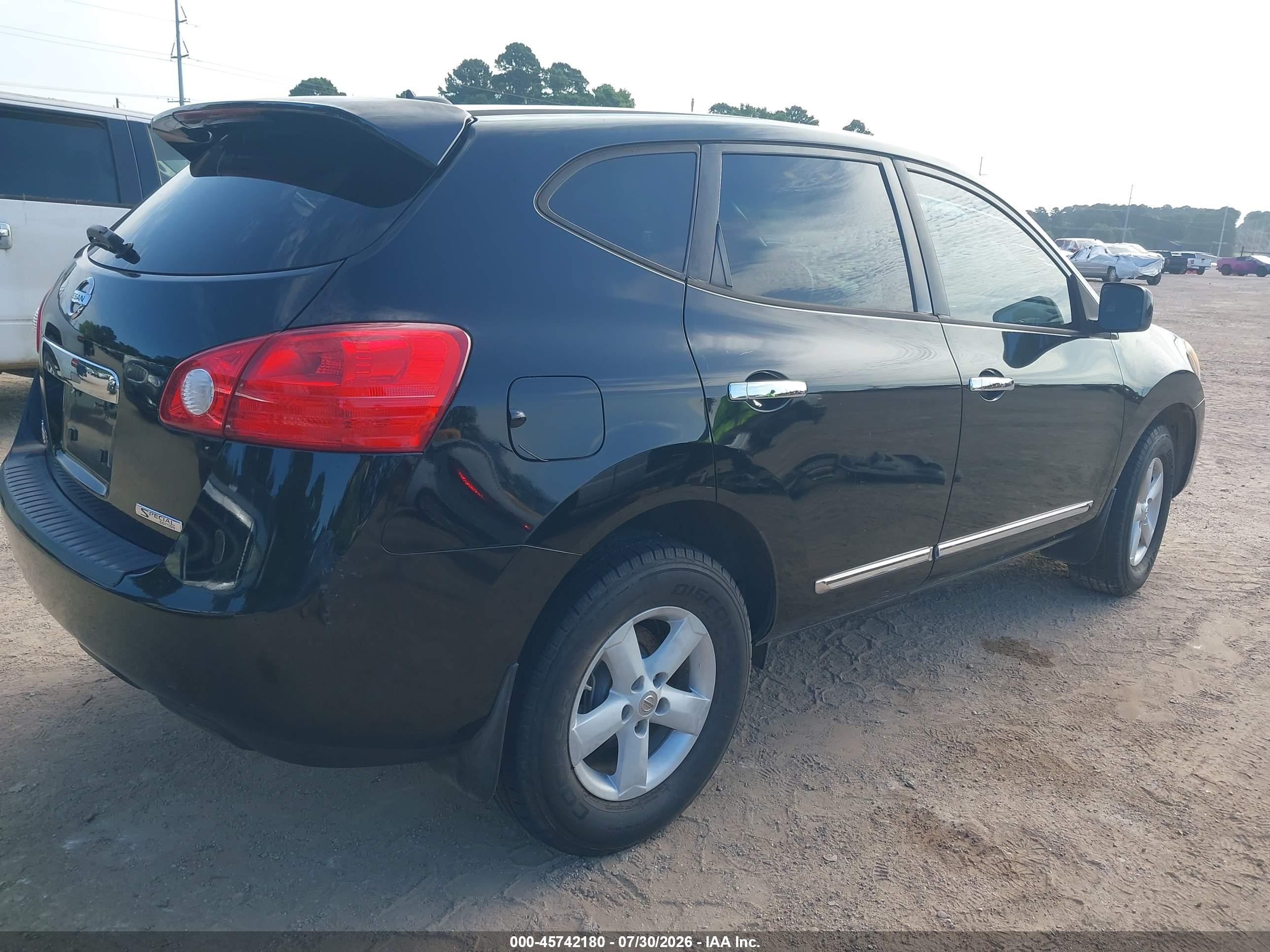 2013 Nissan Rogue S Black vin: JN8AS5MT8DW512001