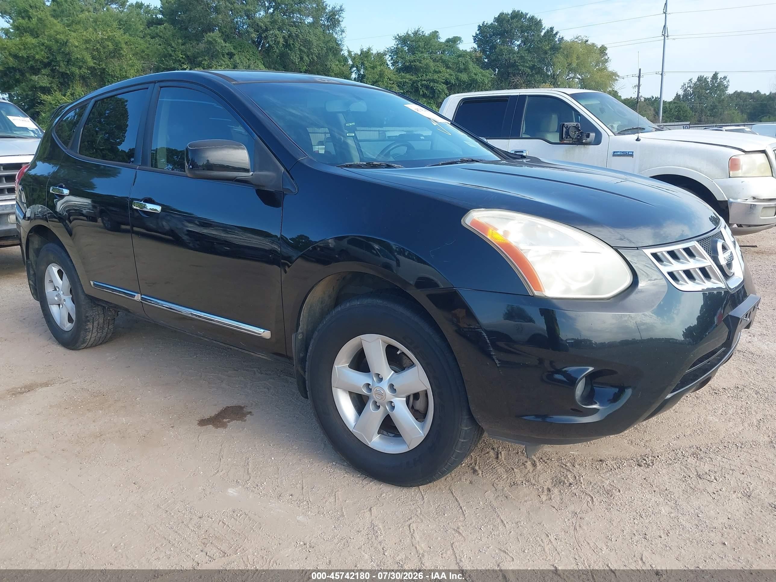 2013 Nissan Rogue S Black vin: JN8AS5MT8DW512001
